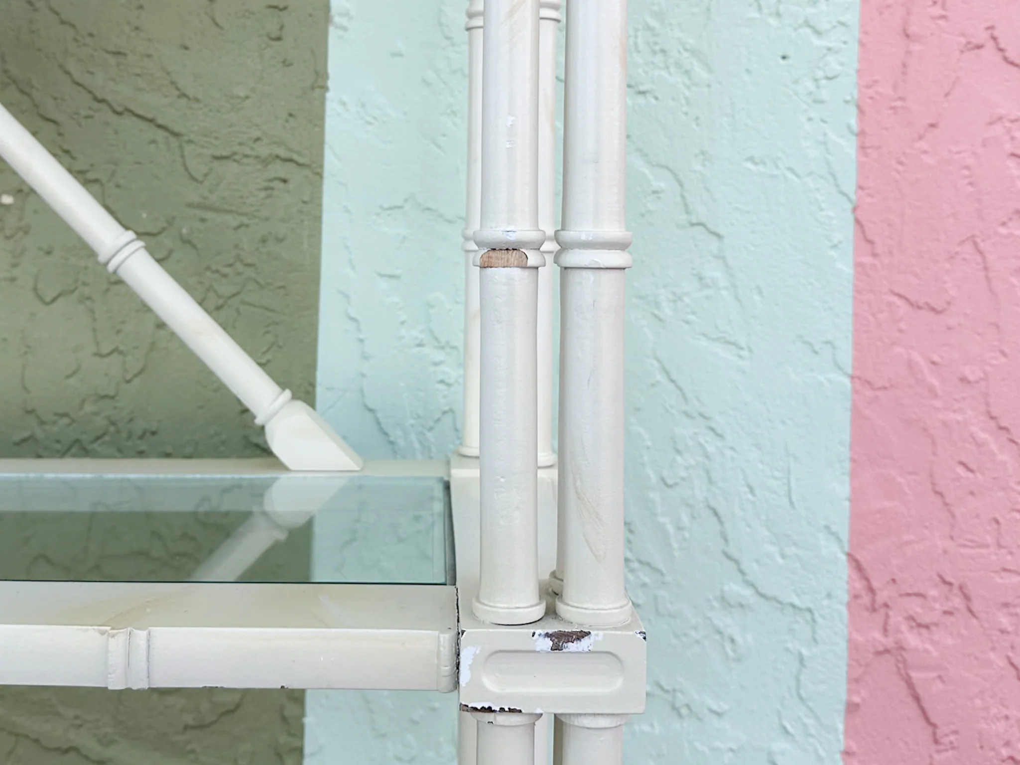 Tri-Leg Faux Bamboo Etagere - Image 8