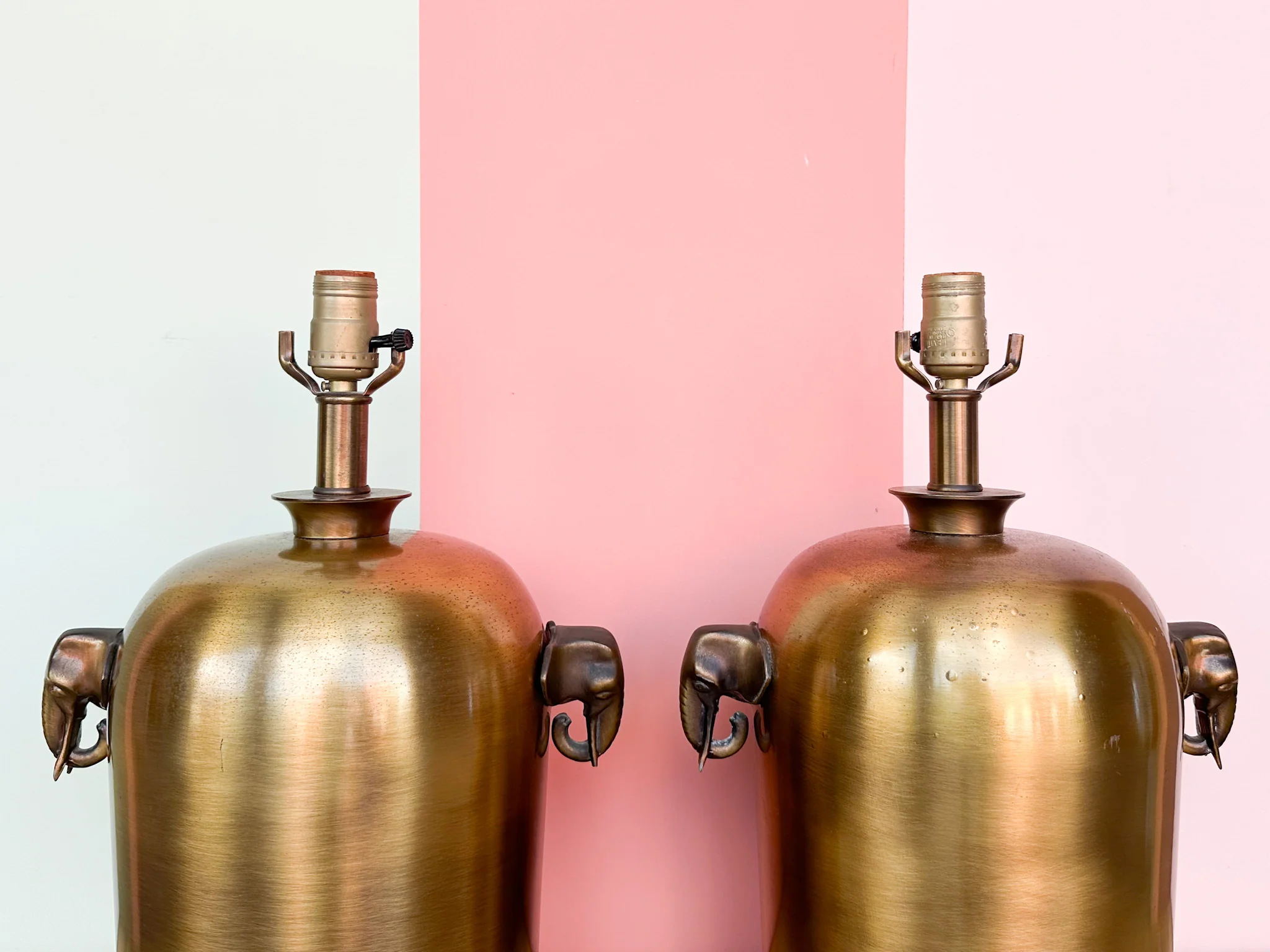 Pair of Metal Elephant Lamps - Image 8