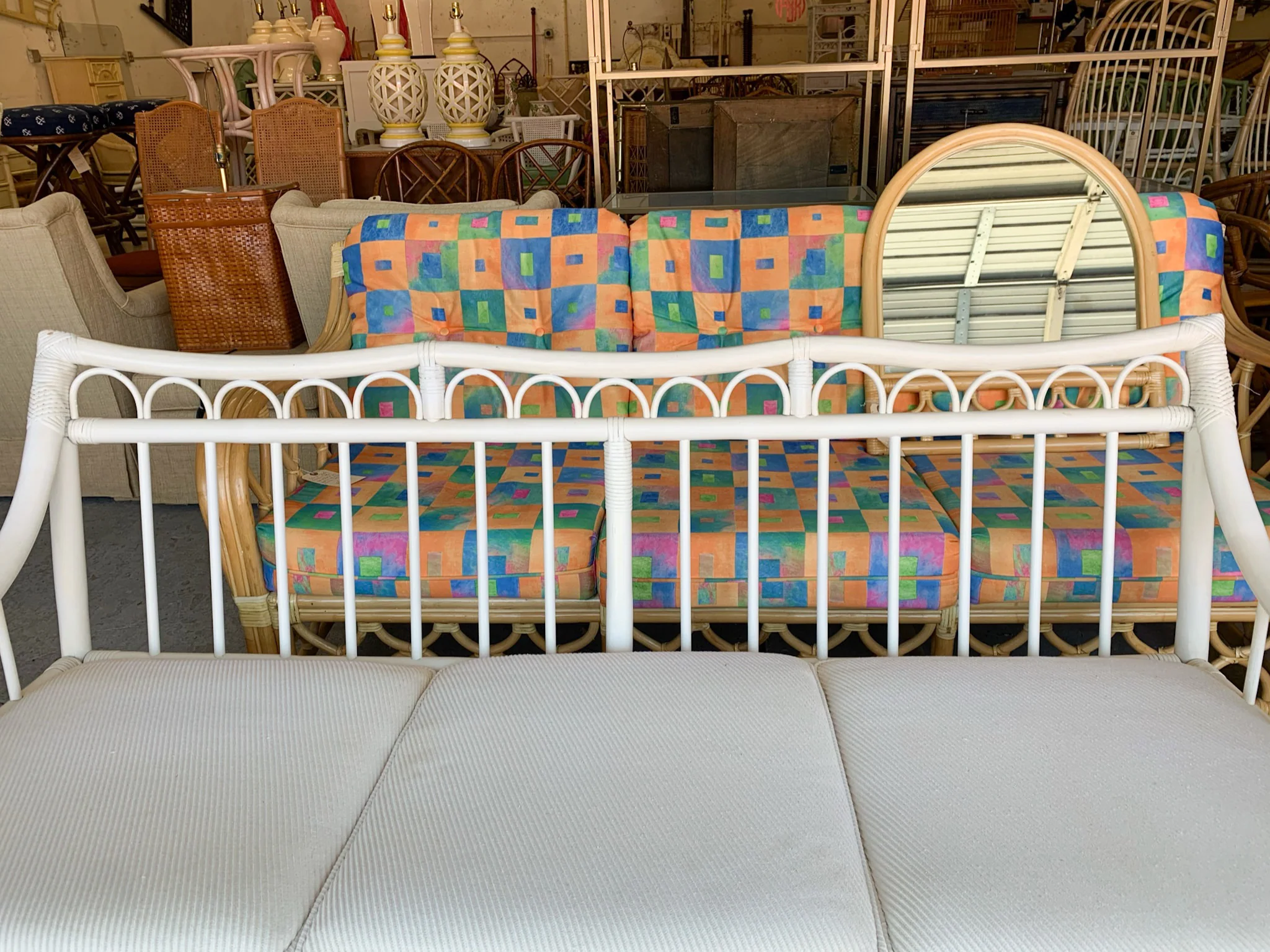 Palm Beach Chic Ficks Reed Couch - Image 4