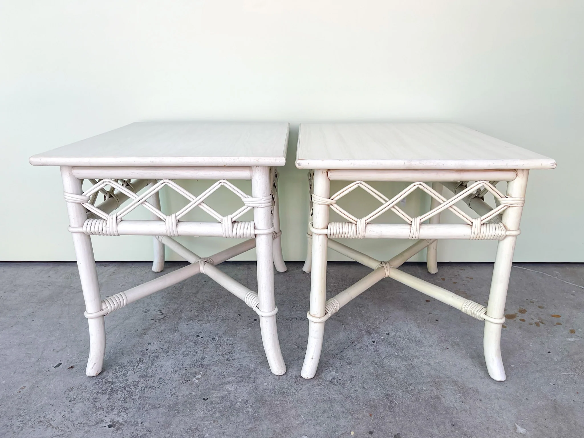 Pair of Ficks Reed End Tables - Image 2