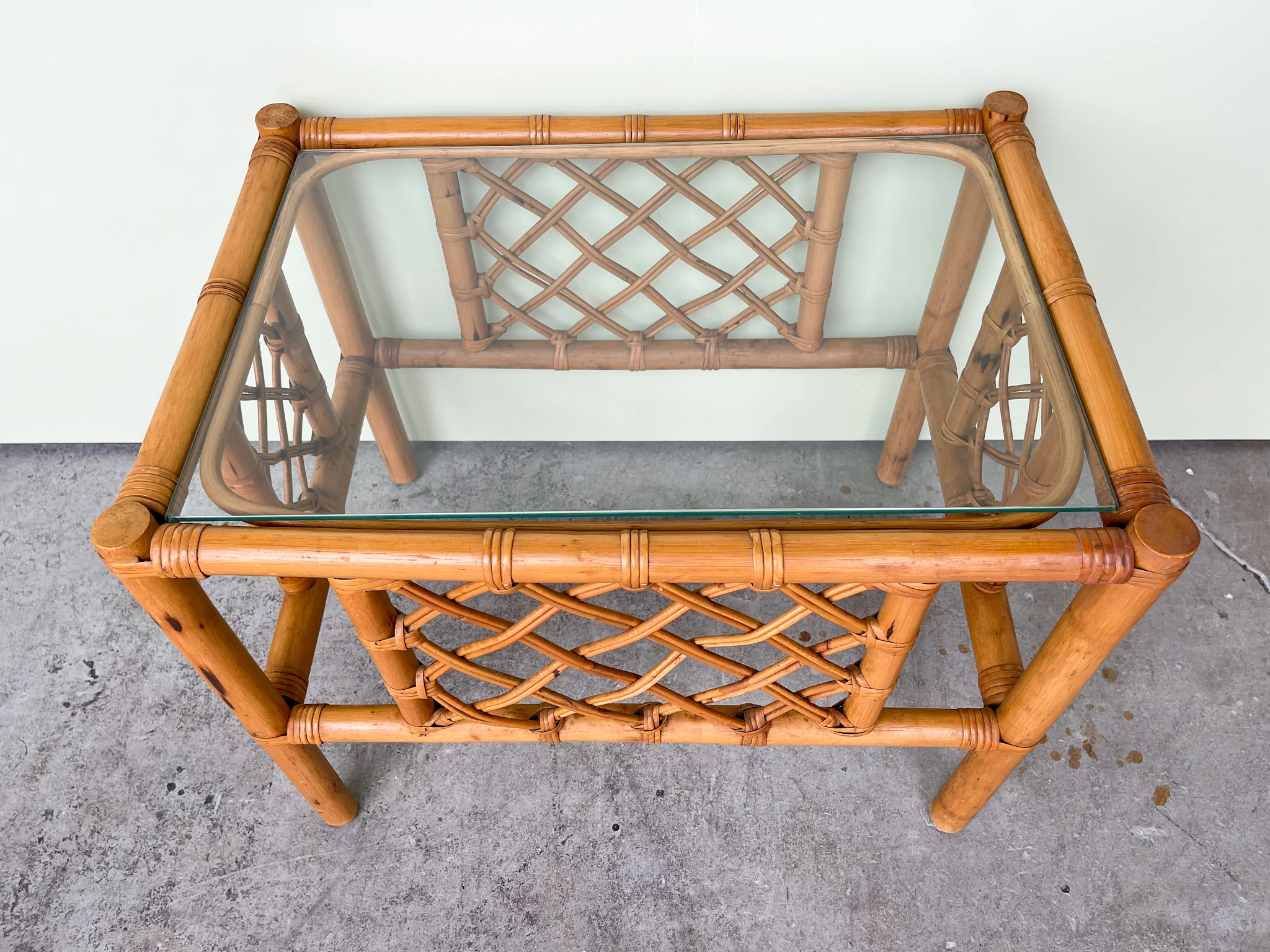 Pair of Ficks Reed Rattan End Tables - Image 4