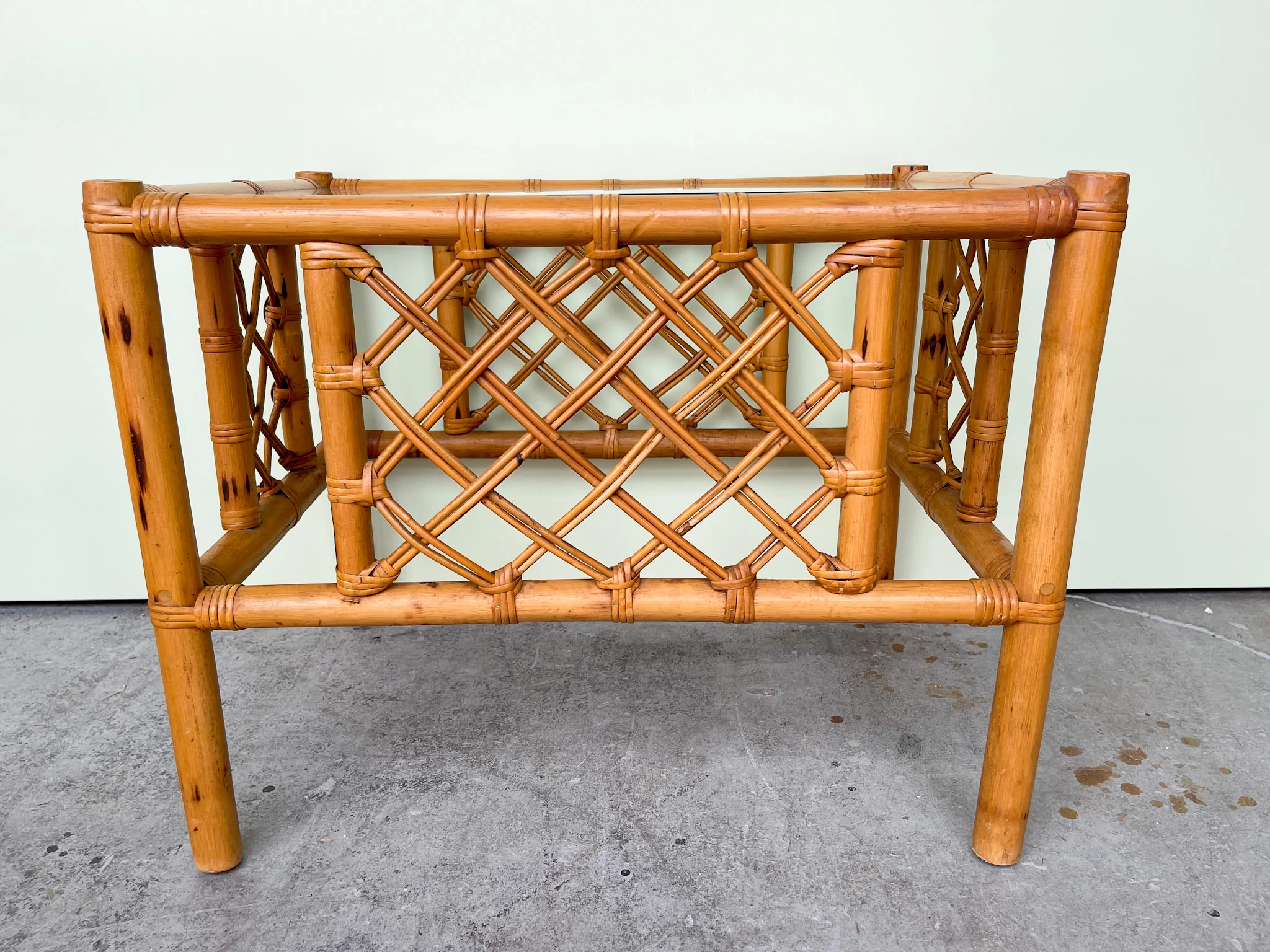 Pair of Ficks Reed Rattan End Tables - Image 6