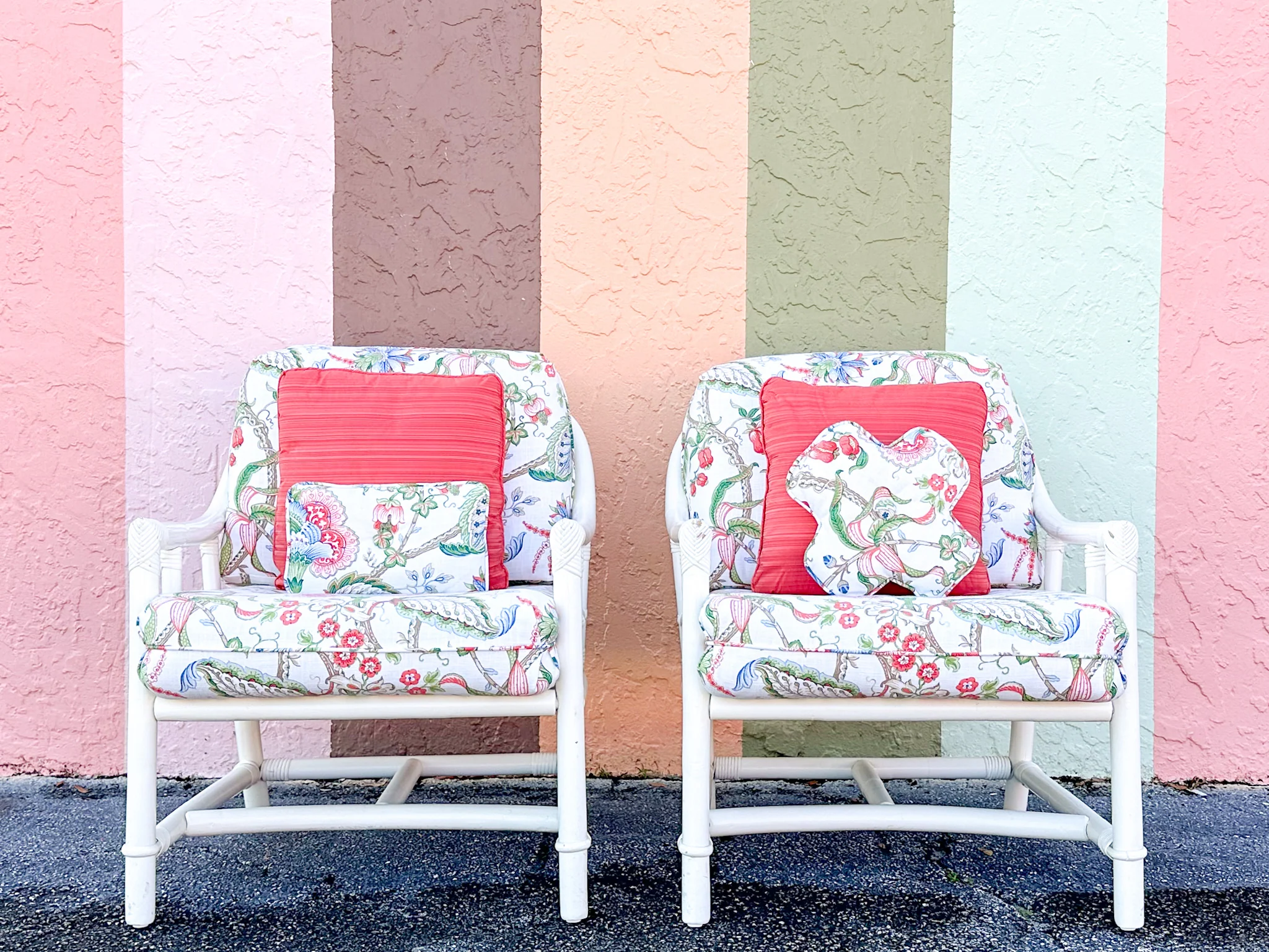 Pair of Ficks Reed Rattan Lounge Chairs - Image 7
