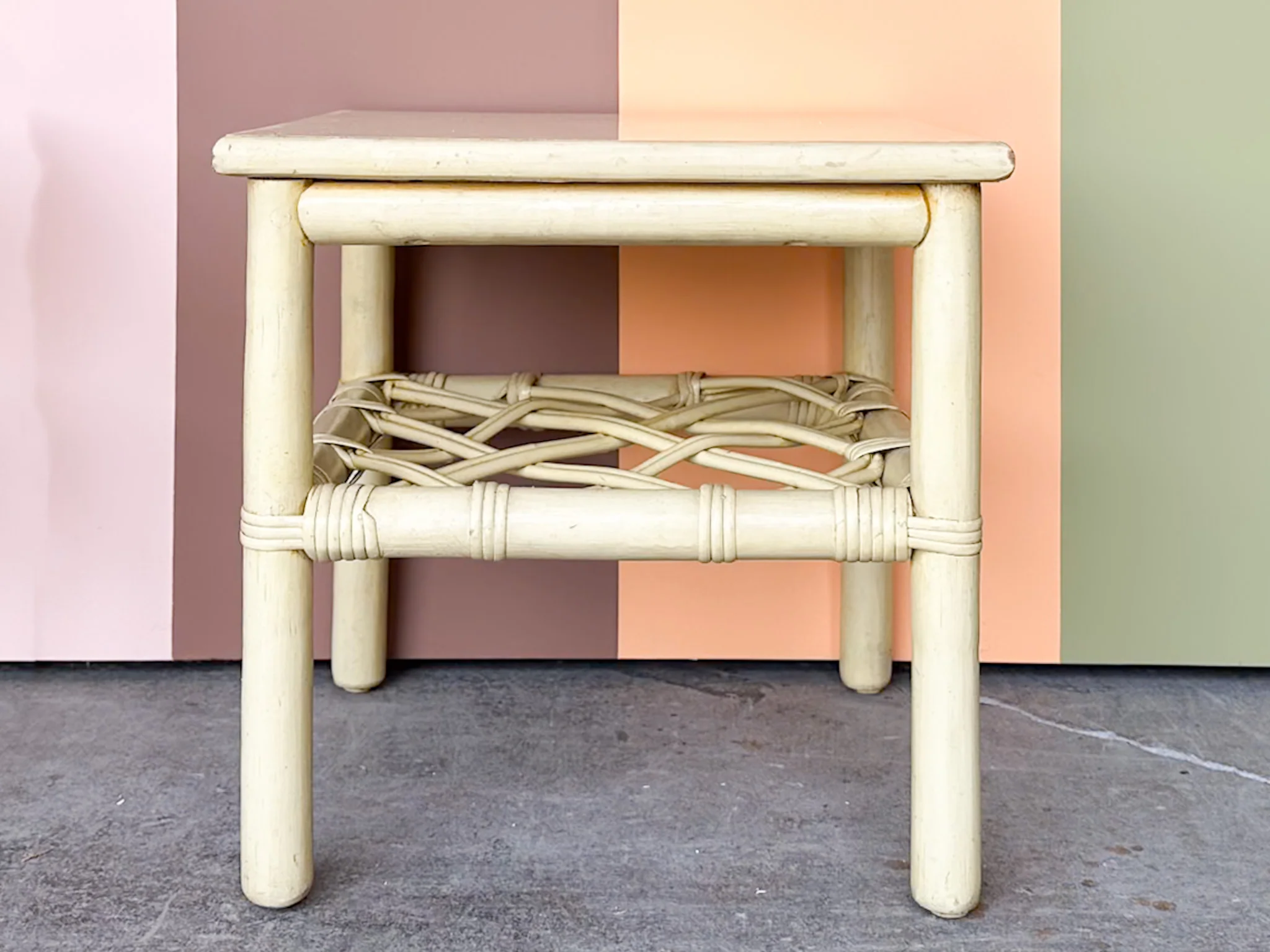 Pair of Ficks Reed Rattan Side Tables - Image 3