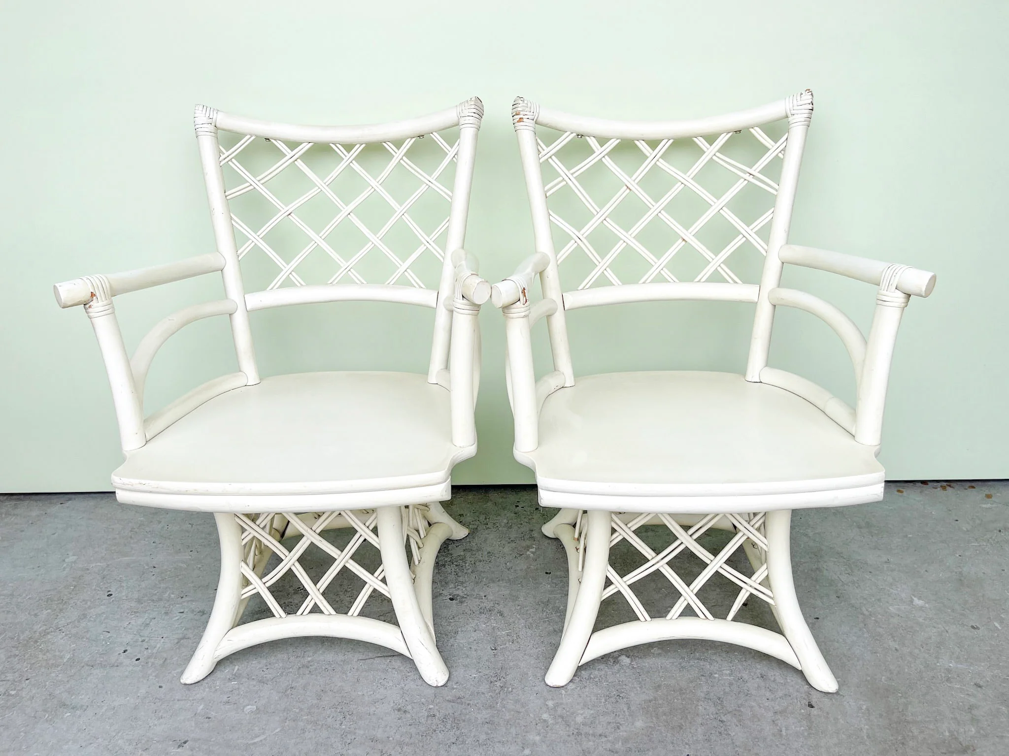 Warehouse Wednesday: Pair of Ficks Reed Swivel Chairs