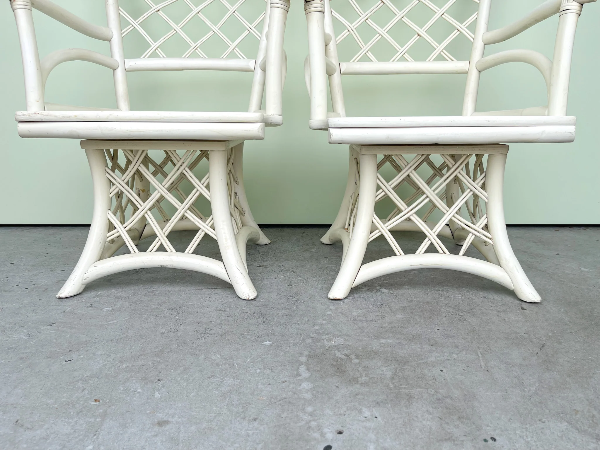Warehouse Wednesday: Pair of Ficks Reed Swivel Chairs - Image 4