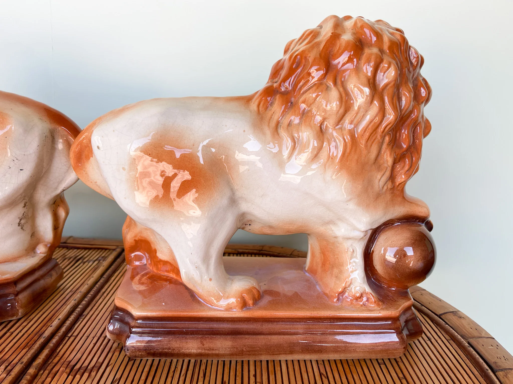 Pair of Fierce Lion Figurines - Image 5