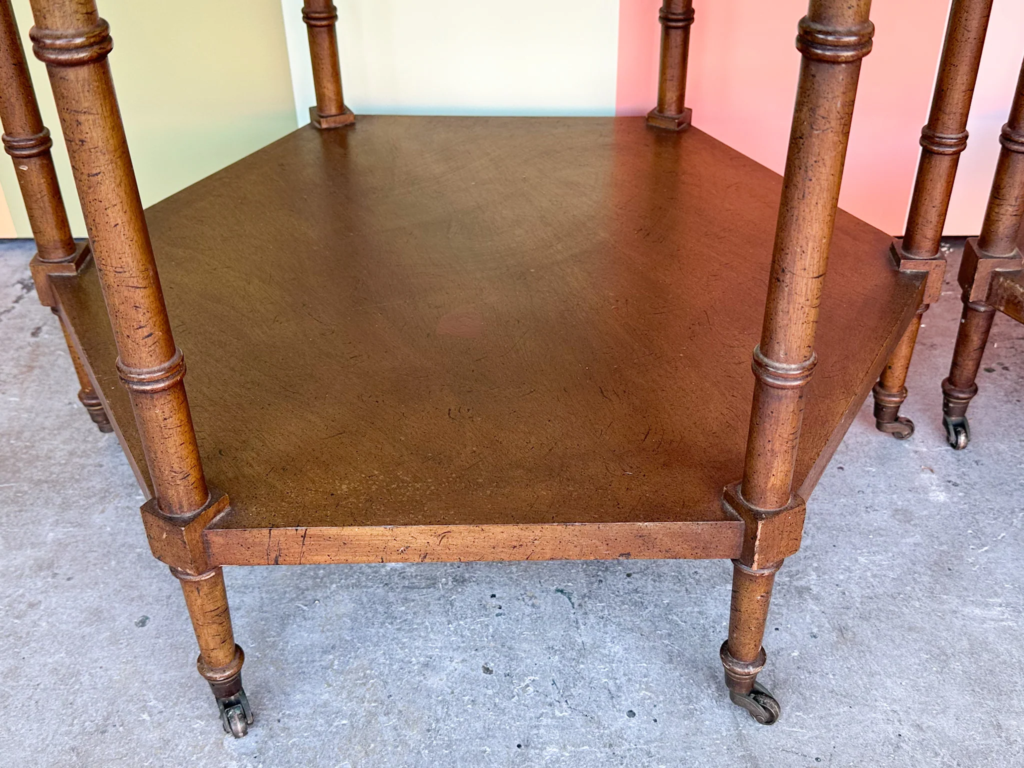 Pair of Handsome Cane Side Tables - Image 8