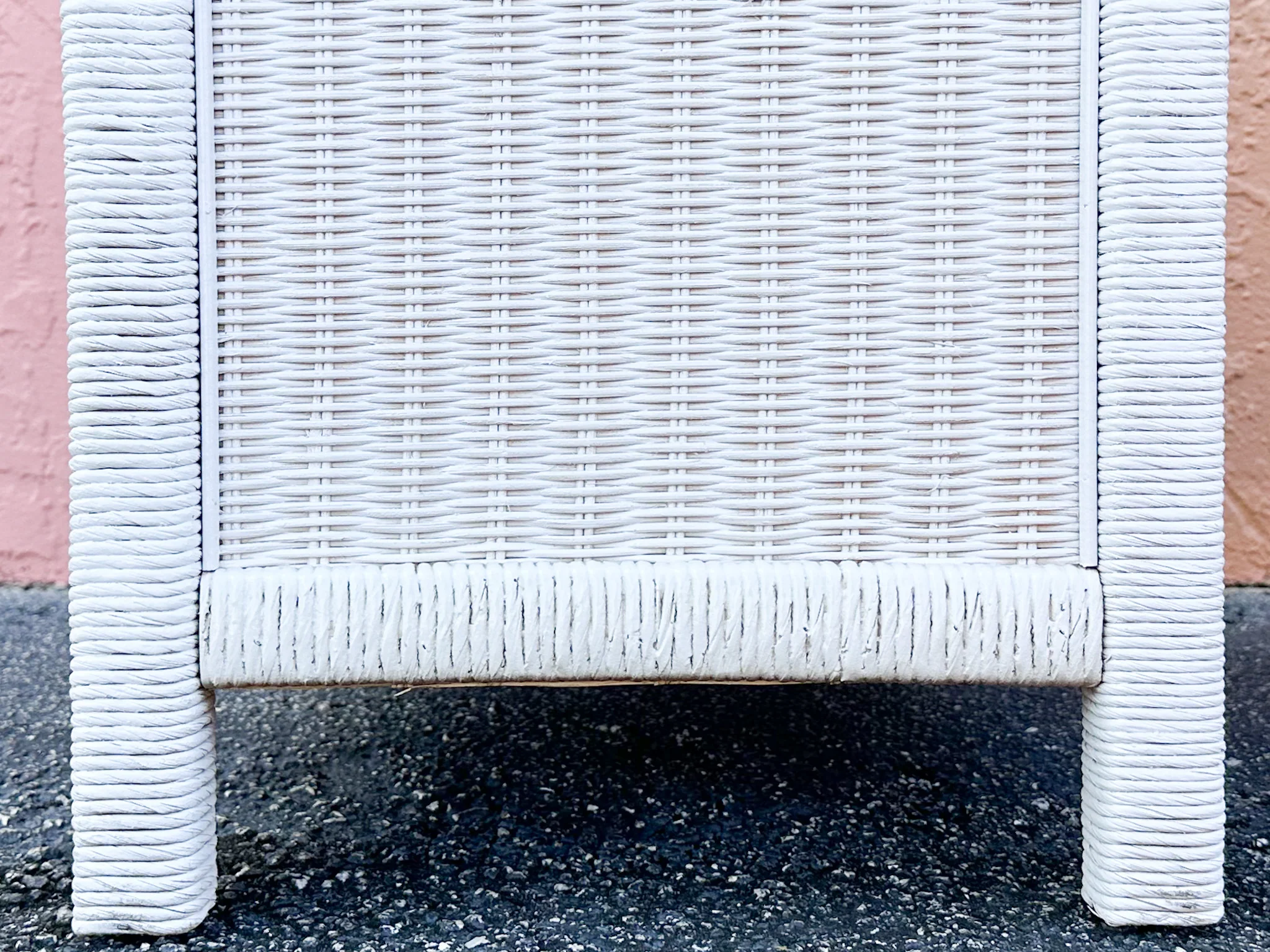Pair of Henry Link Wicker Nightstands - Image 4