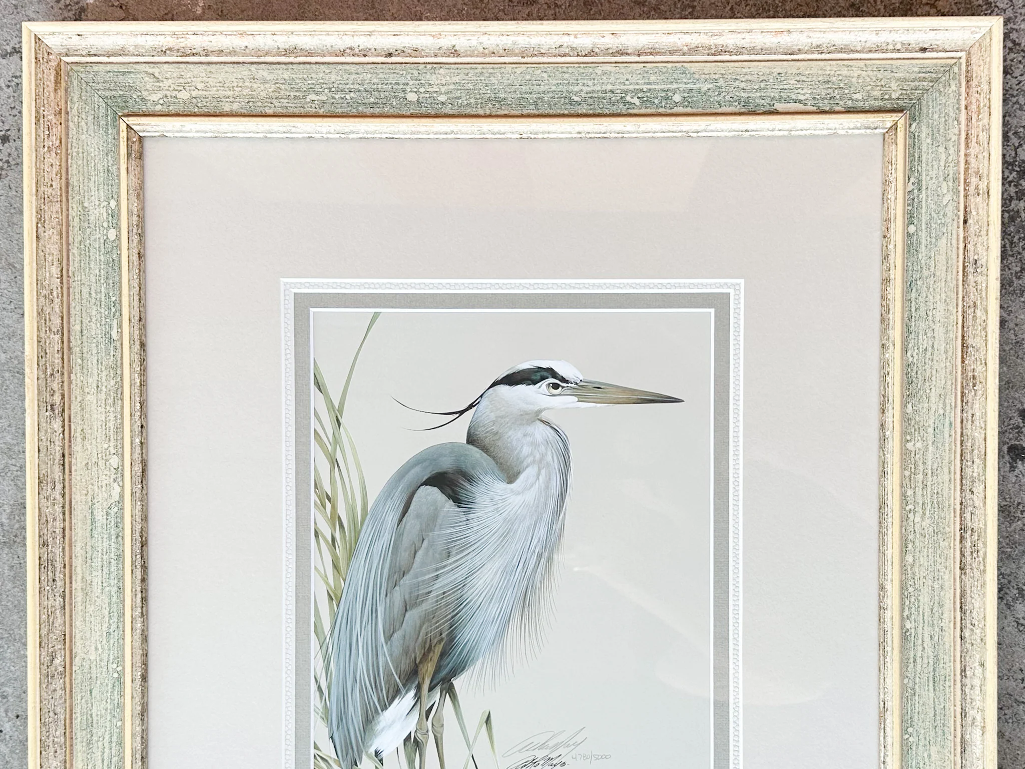 Pair of Old Florida Heron Original Signed Art - Image 8