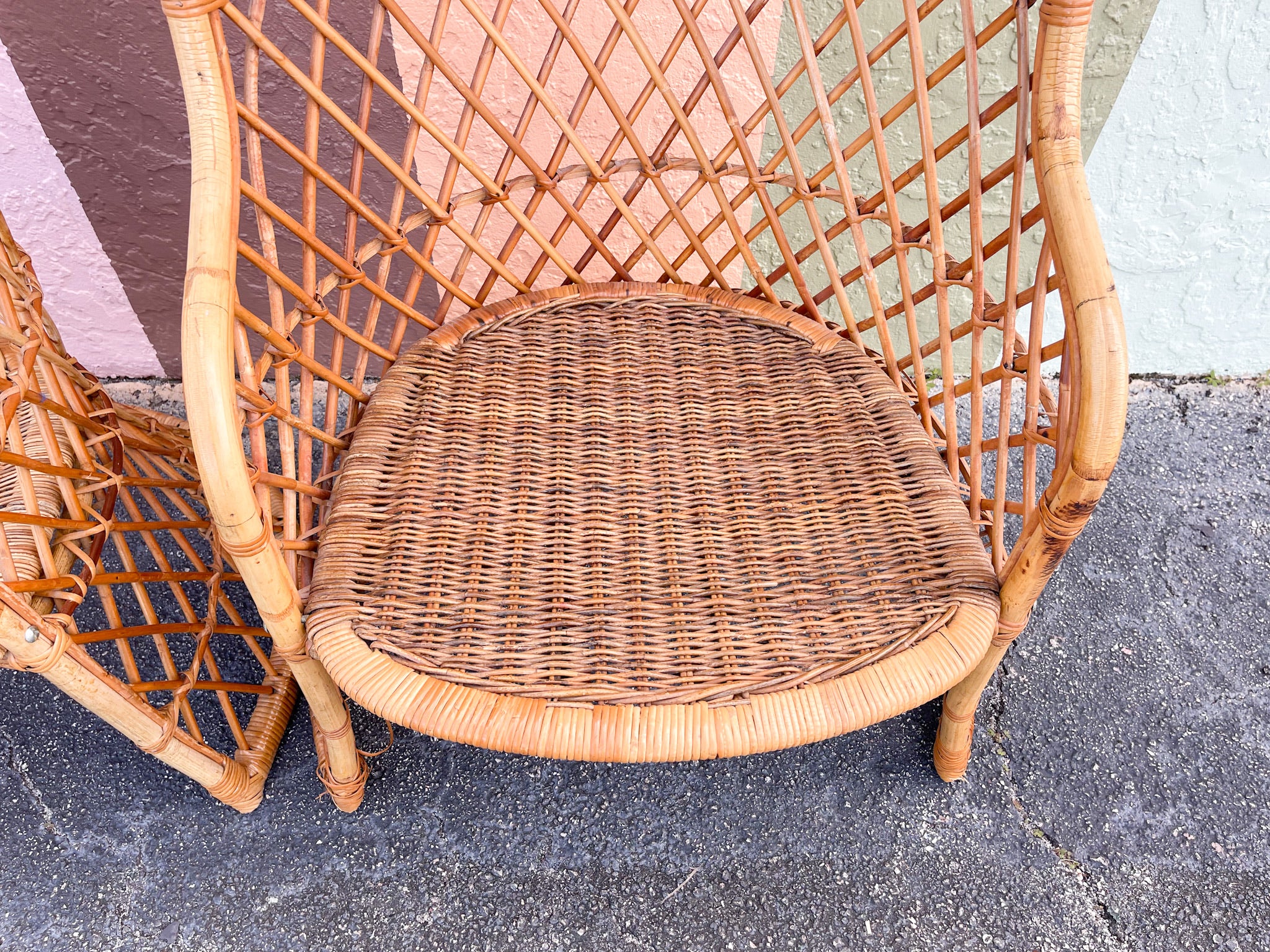 Pair of Hooded Rattan Chairs - Image 7