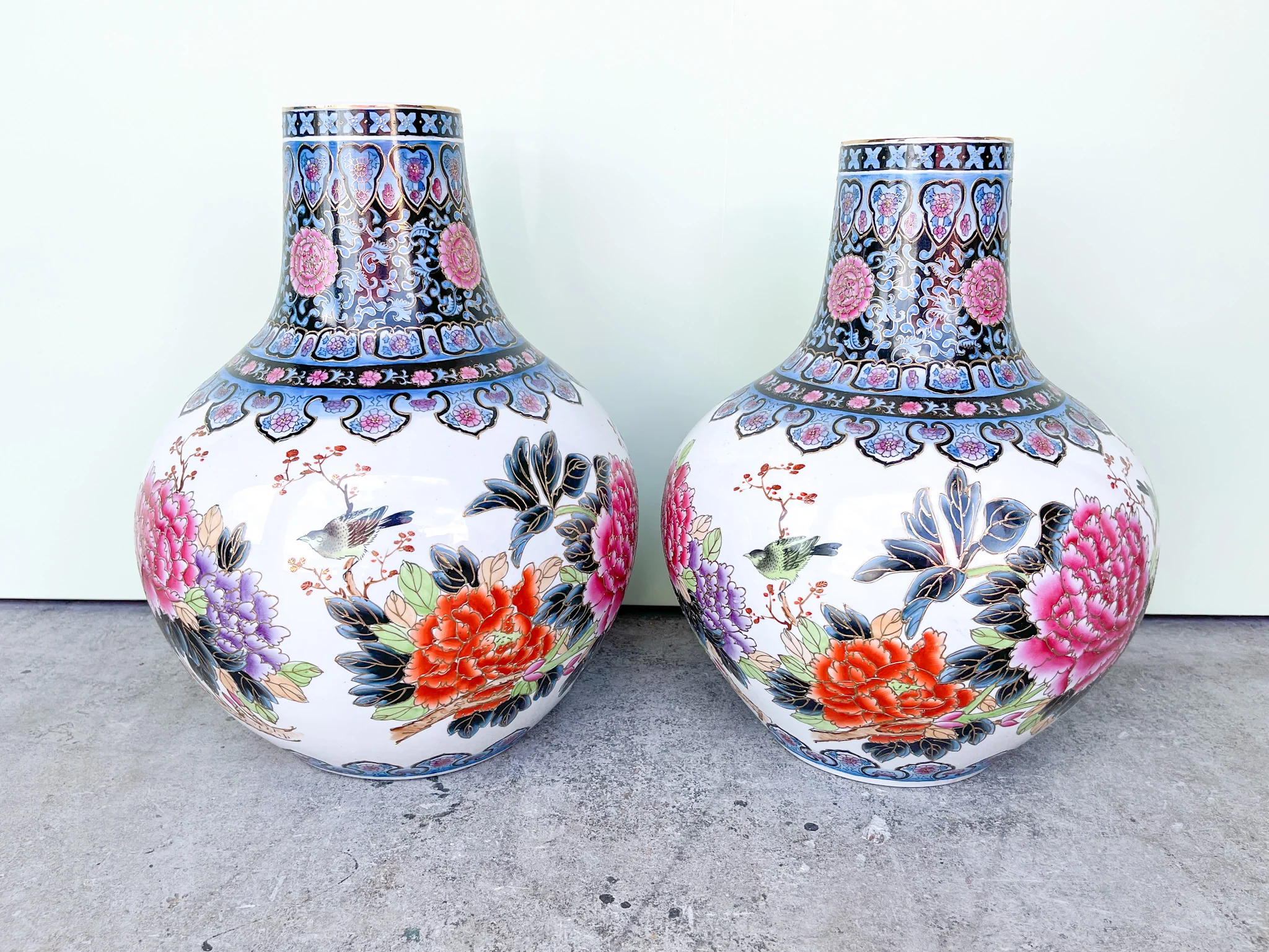 Pair of Huge Floral Vases - Image 6