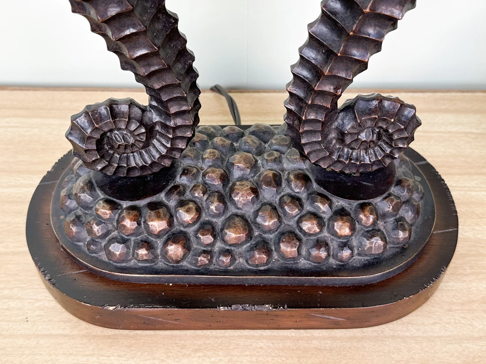 Pair of Metal and Resin Seahorse Lamps - Image 6