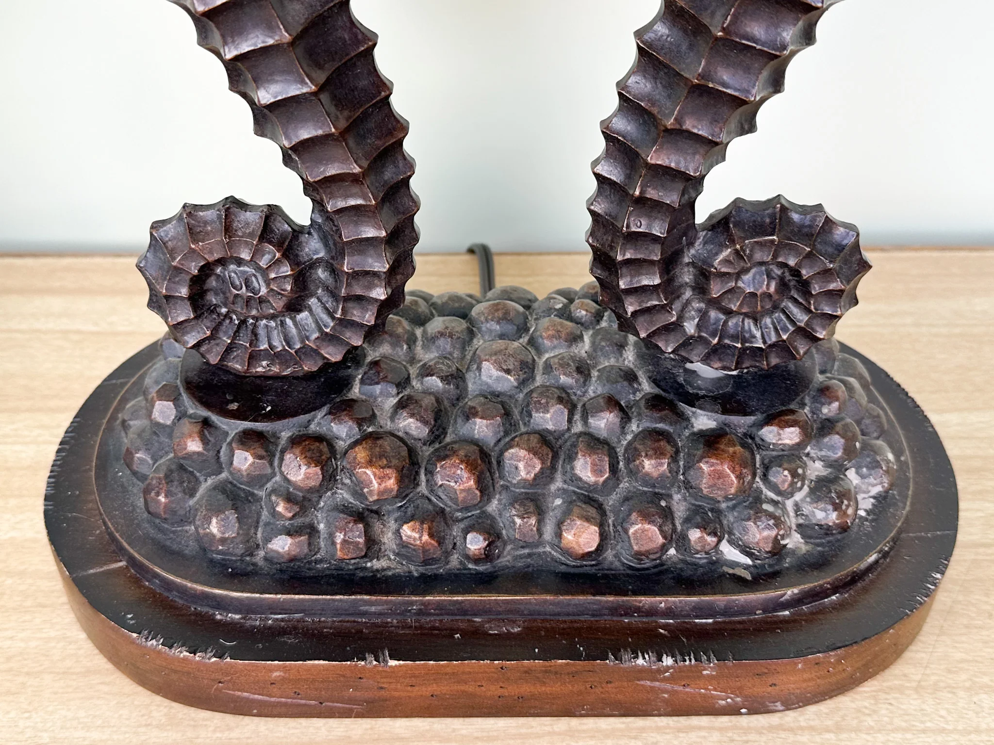 Pair of Metal and Resin Seahorse Lamps - Image 7