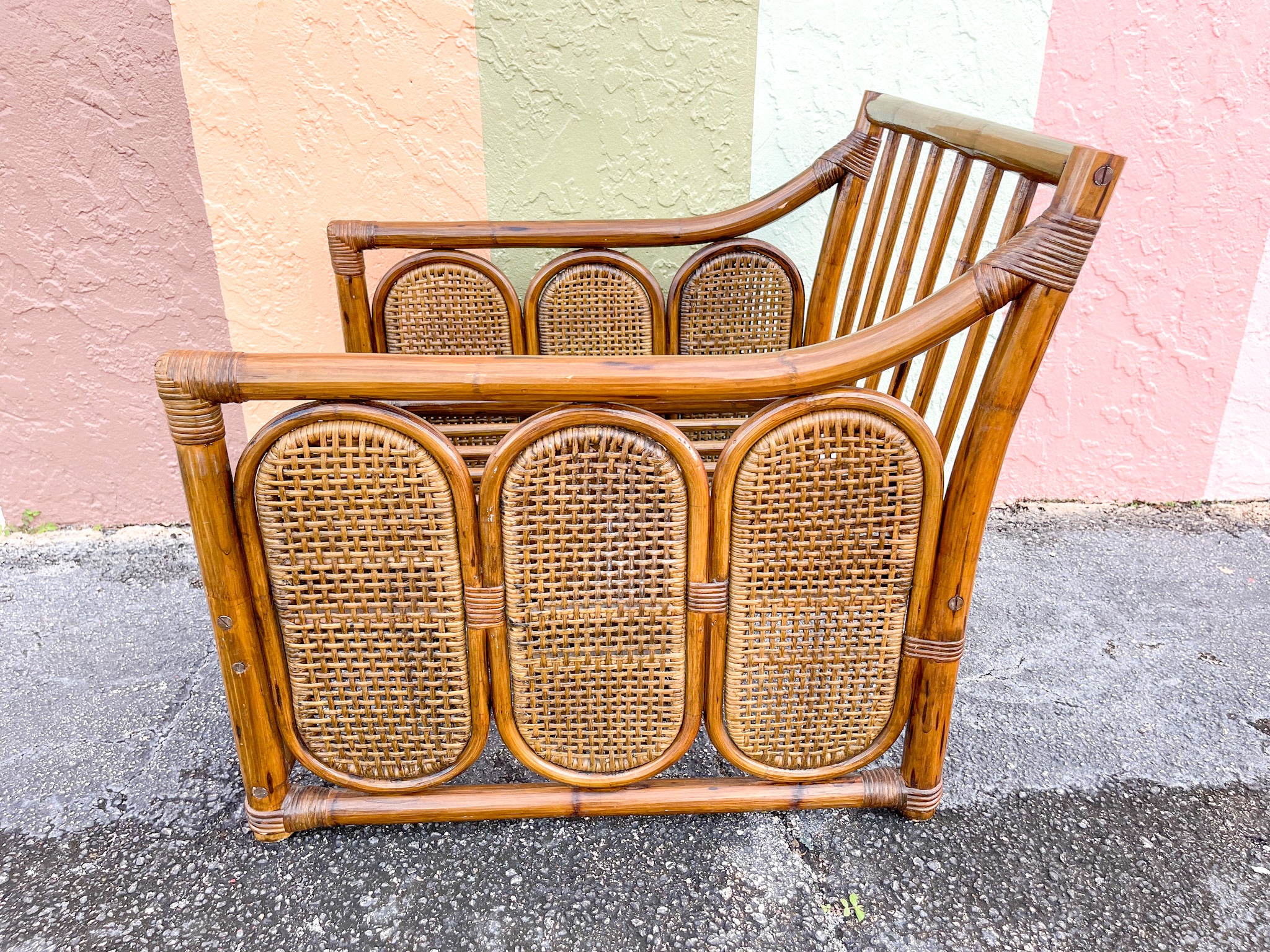 Pair of Island Chic Lounge Chairs and Ottoman - Image 6