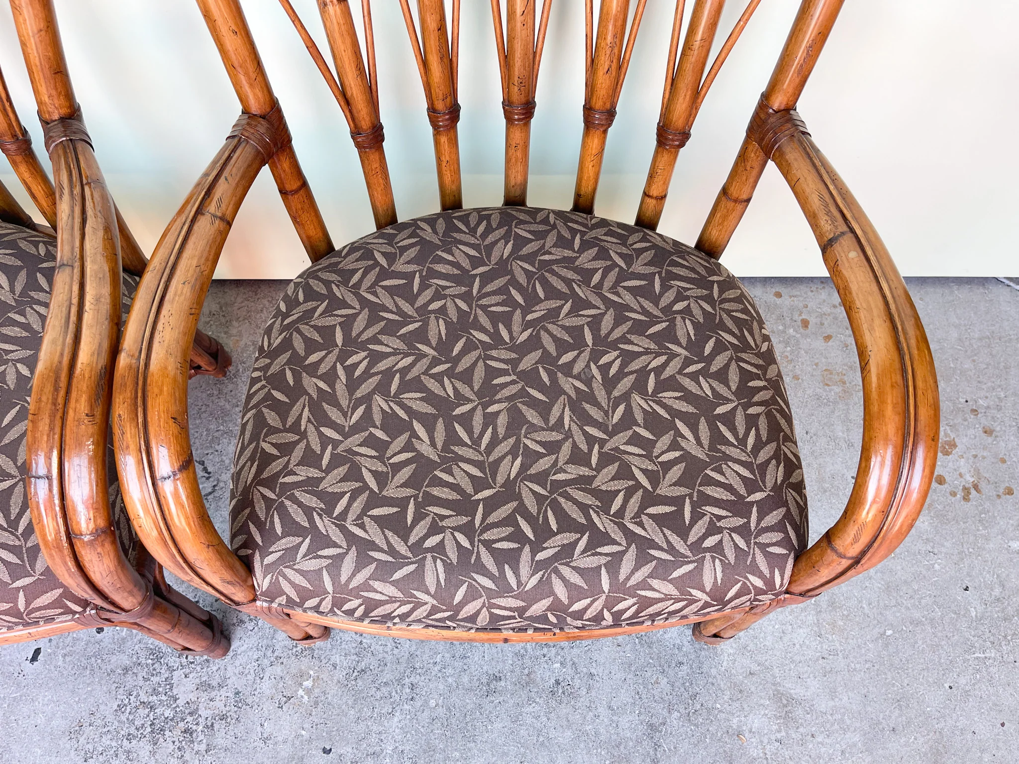 Pair of Island Chic Rattan Chairs - Image 7