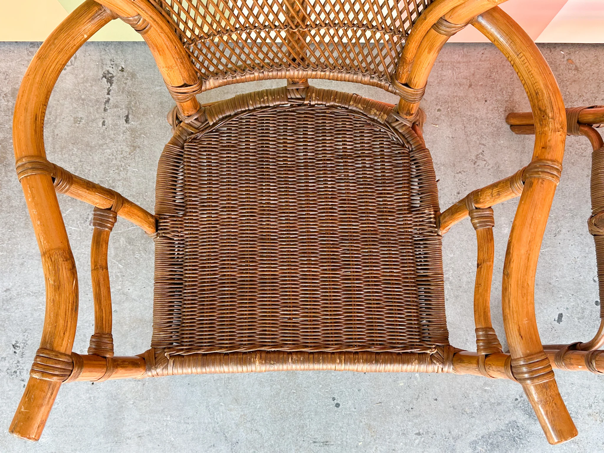 Pair of Island Chic Rattan Chairs - Image 2
