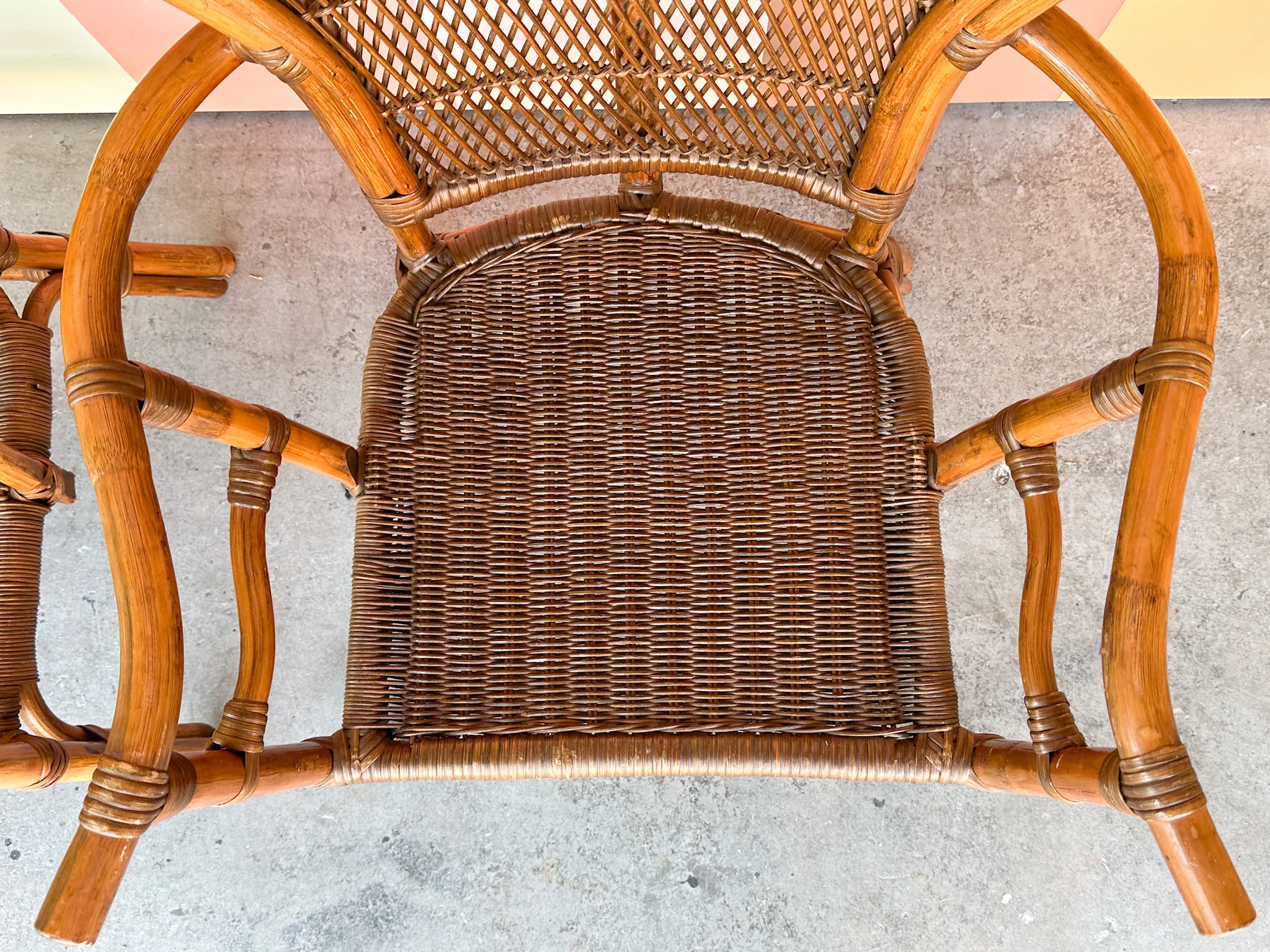 Pair of Island Chic Rattan Chairs - Image 3