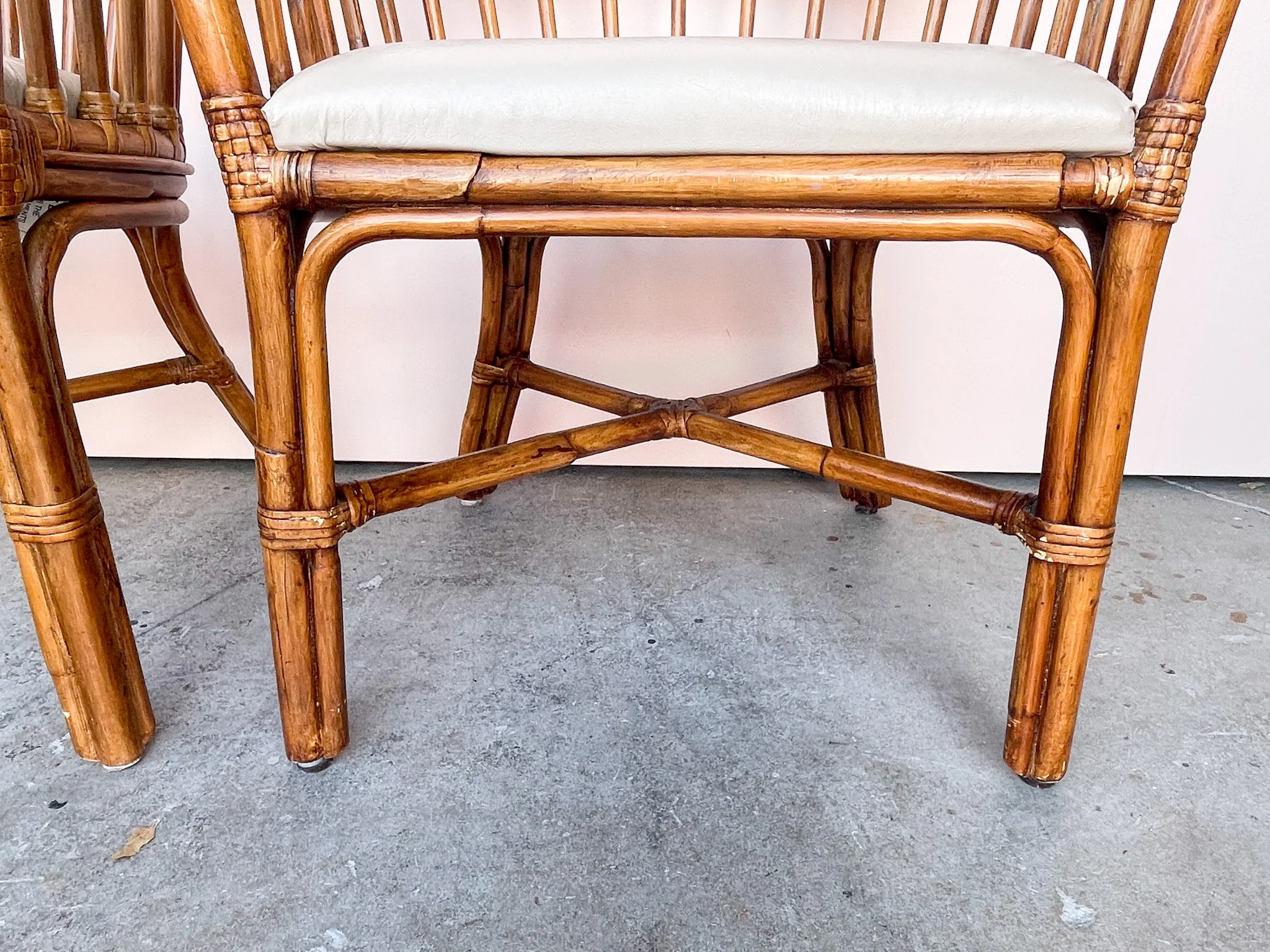 Pair of Island Chic Rattan Chairs - Image 5