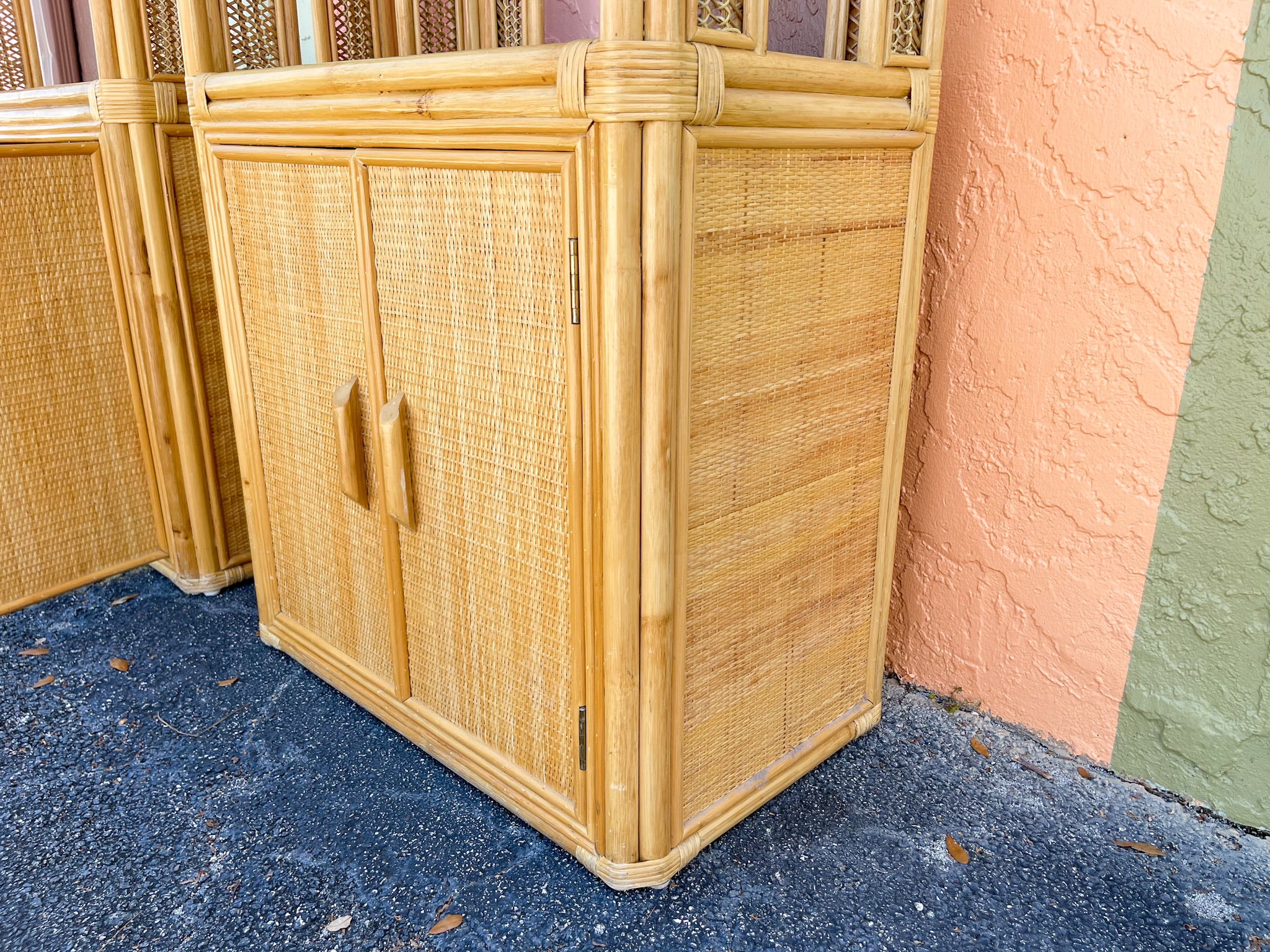 Pair of Island Chic Rattan Etageres - Image 8