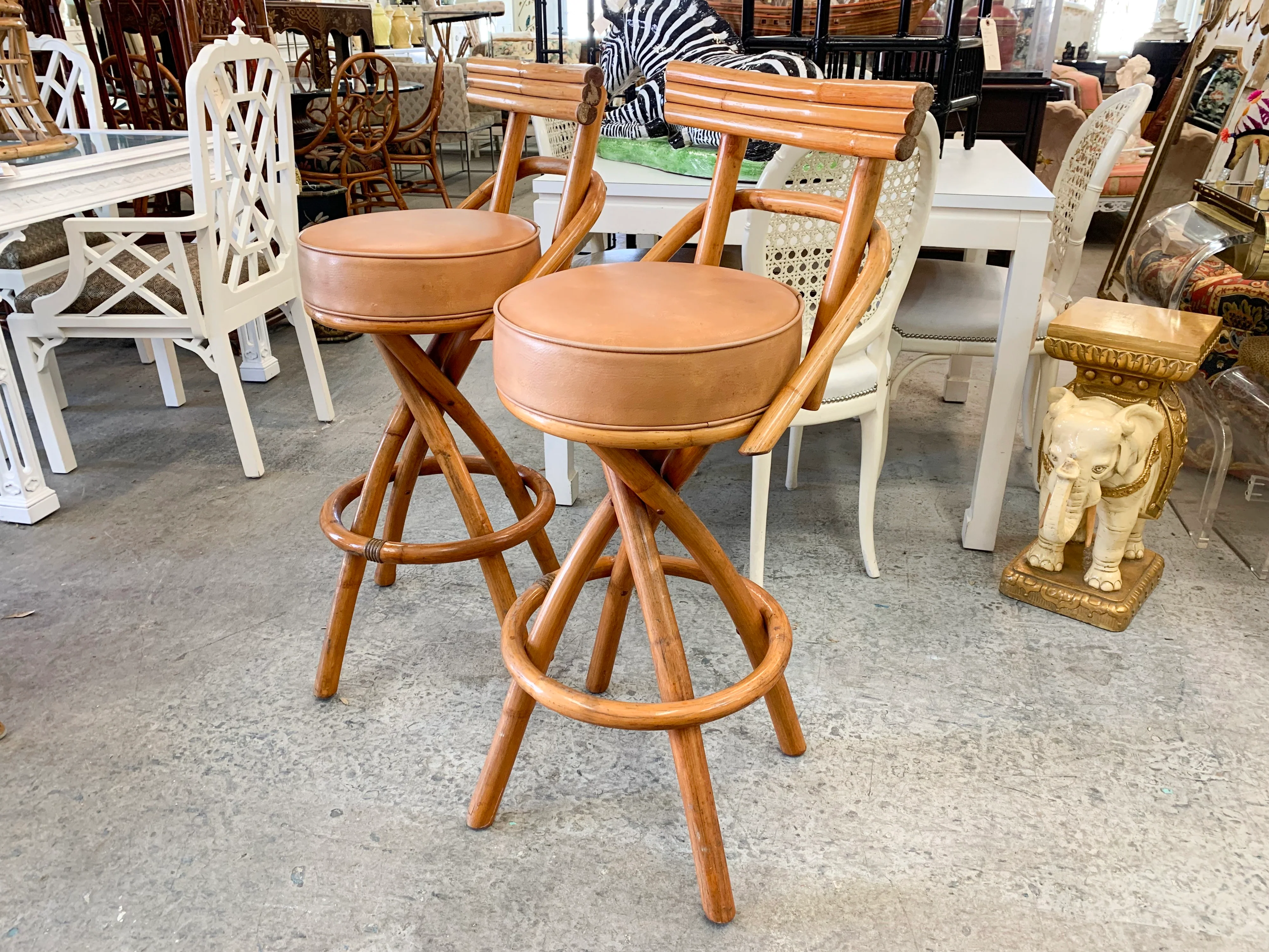 Pair of Island Style Bar Stools - Image 6