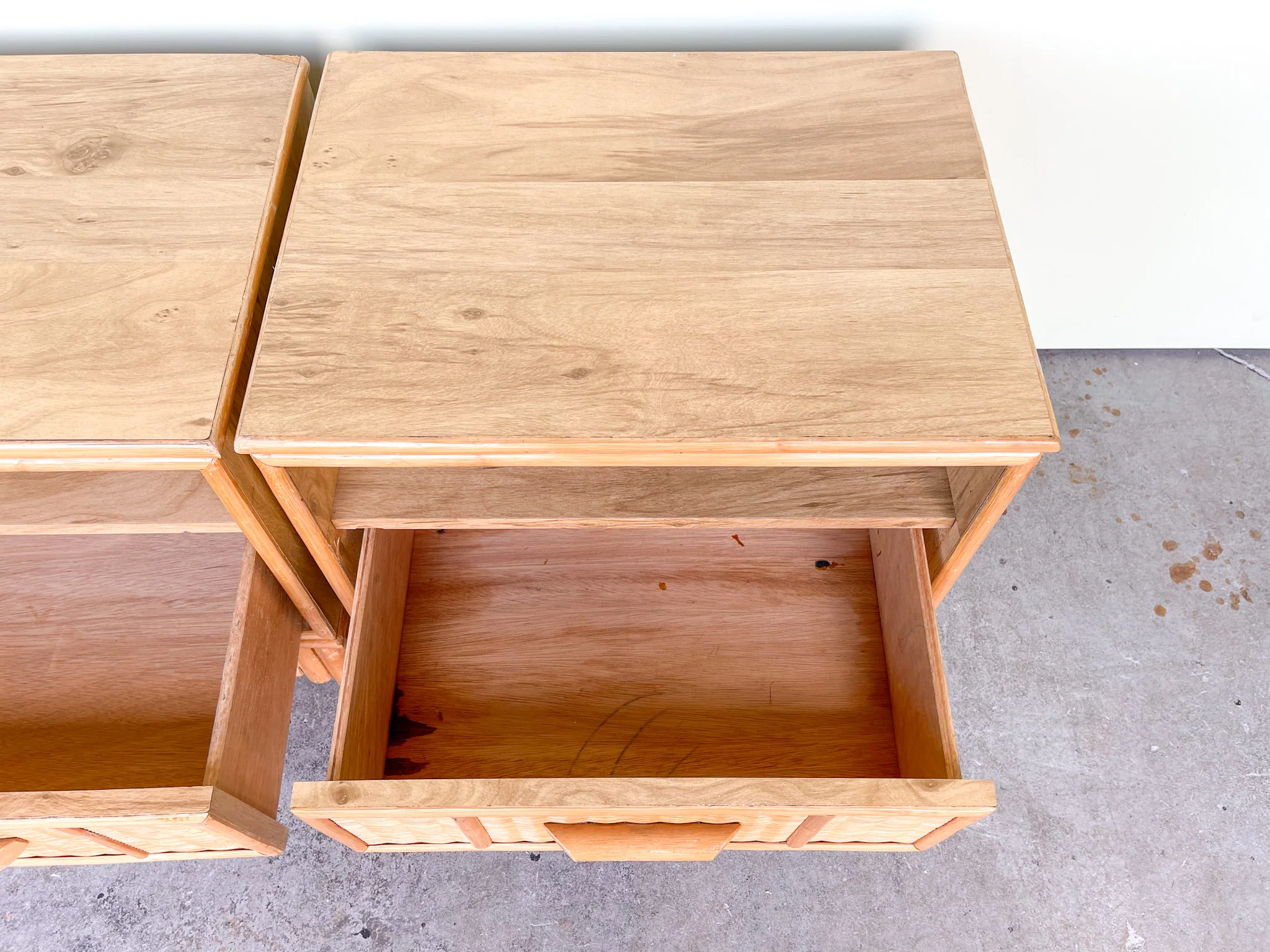 Pair of Island Style Rattan Nightstands - Image 3