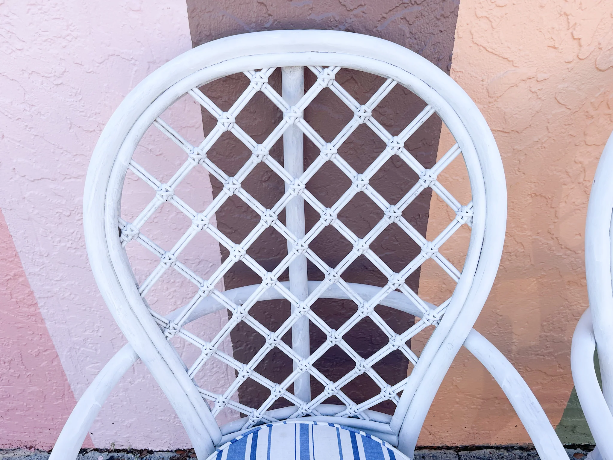 Pair of Island Whimsy Rattan Balloon Back Chairs - Image 2