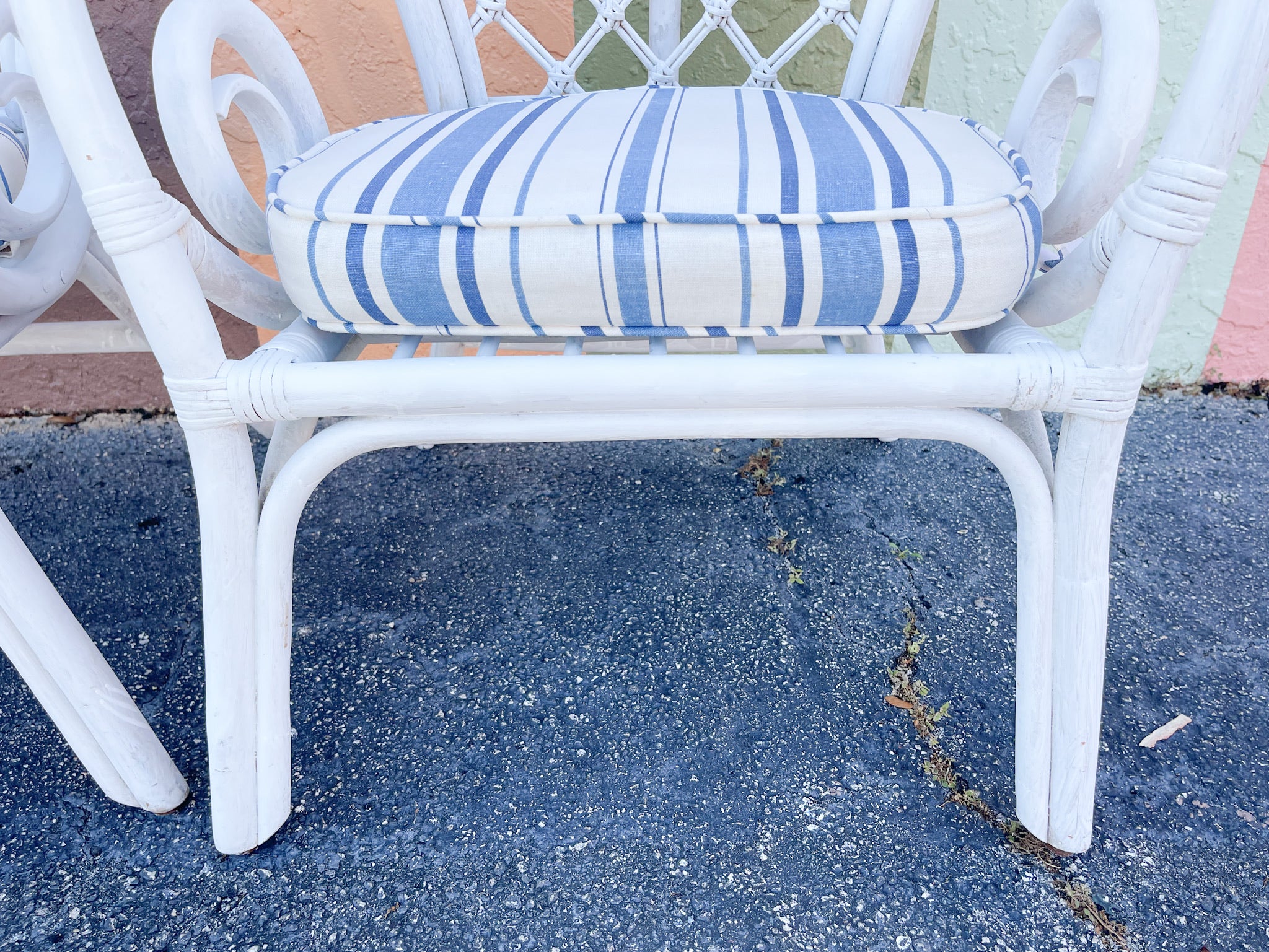 Pair of Island Whimsy Rattan Balloon Back Chairs - Image 7