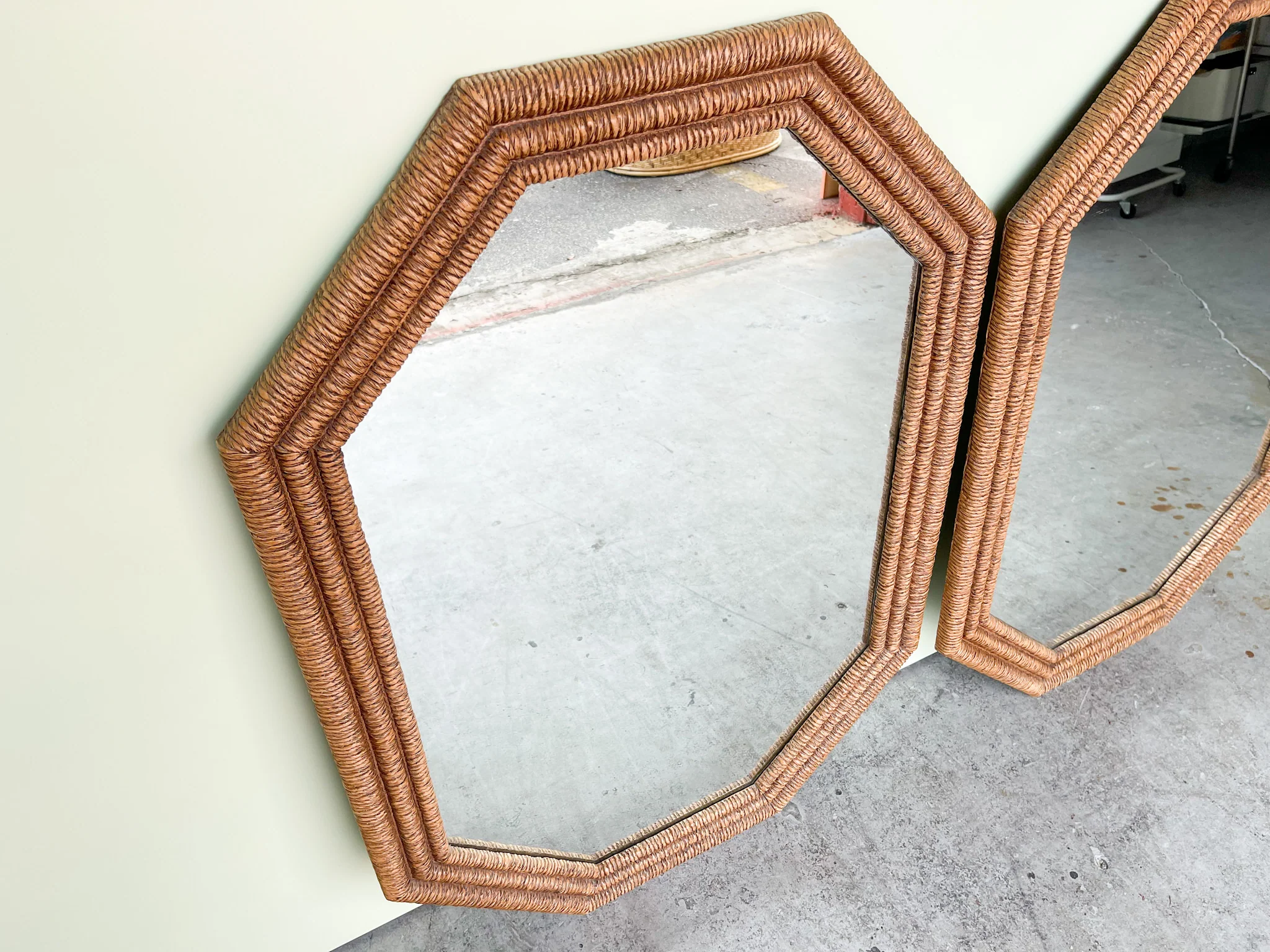 Pair of Coastal Octagon Mirrors - Image 2