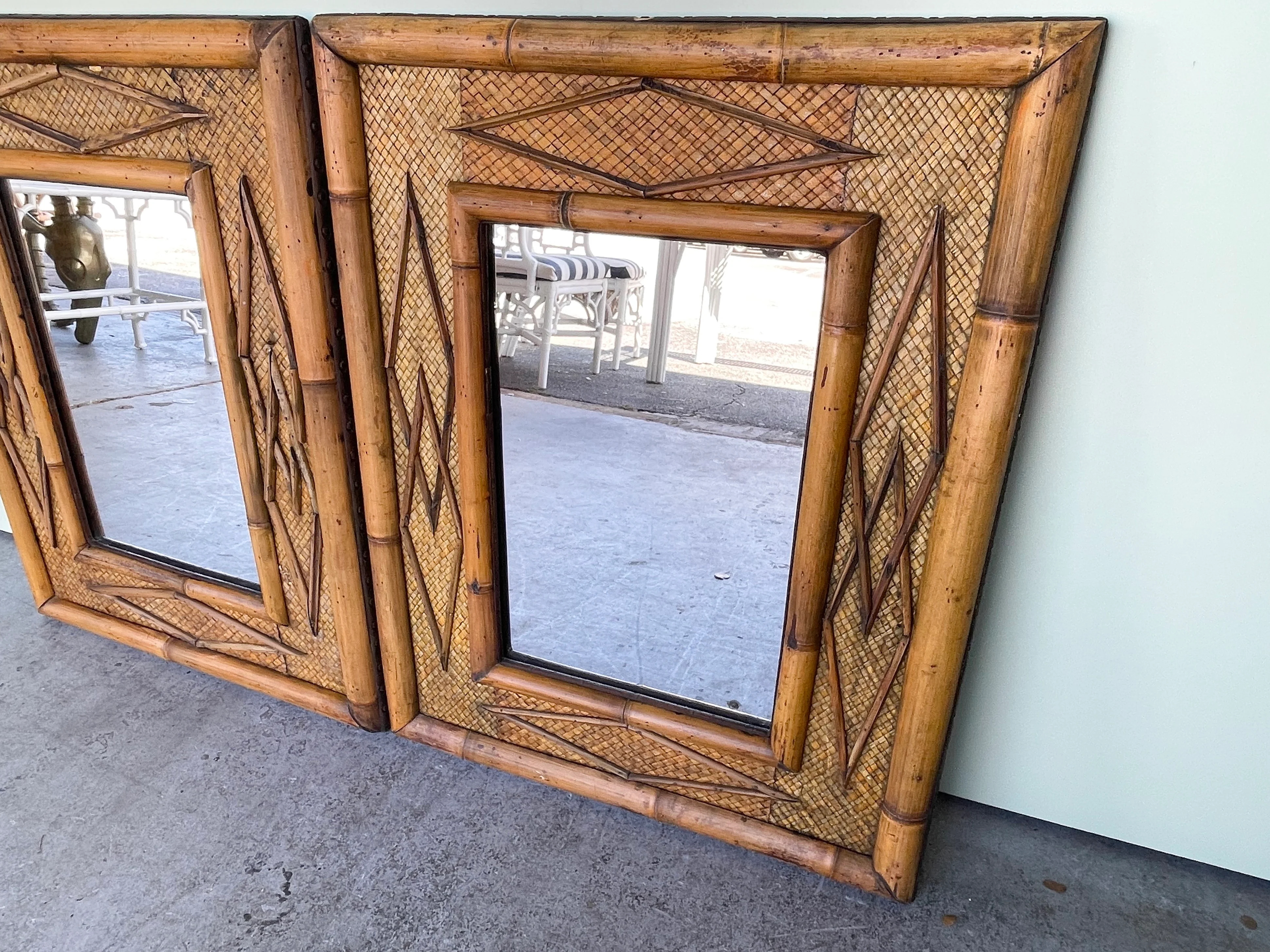 Pair of Islandy Rattan Mirrors - Image 3