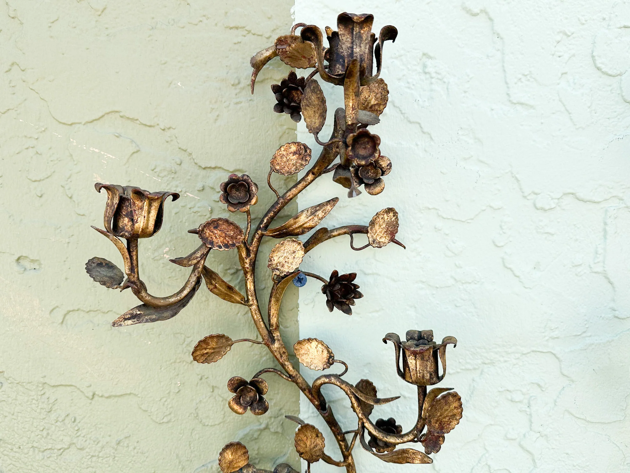 Pair of Italian Tole Wall Sconces - Image 2
