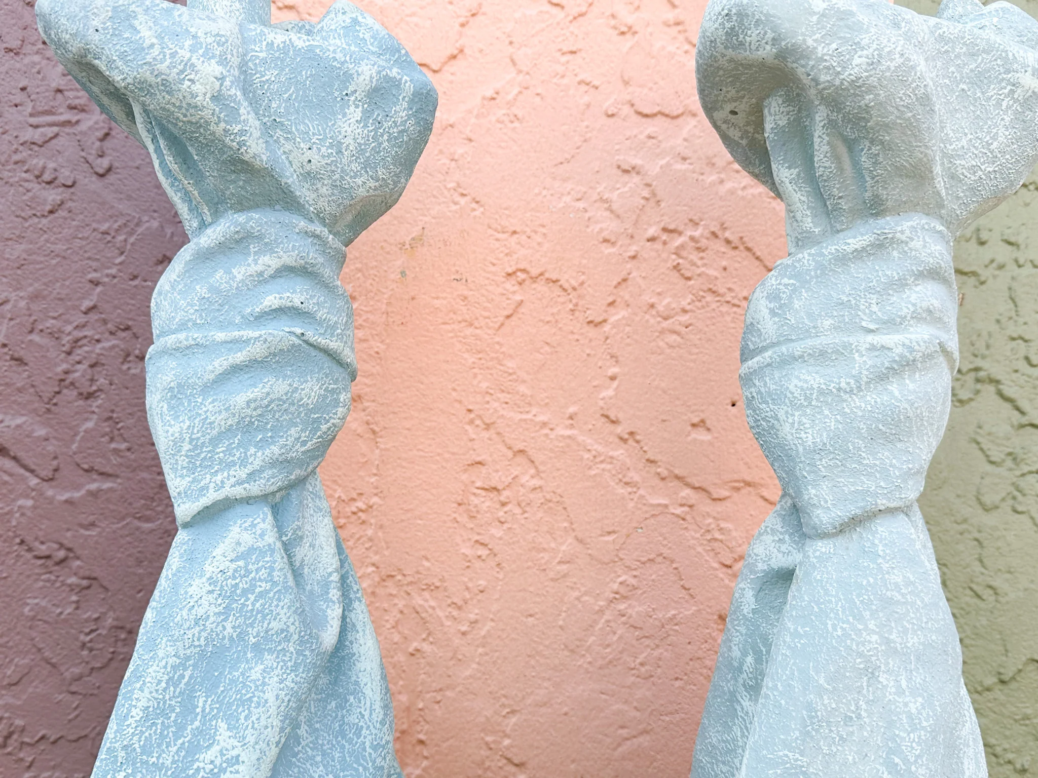 Pair of John Dickinson Style Draped Plaster Lamps - Image 7