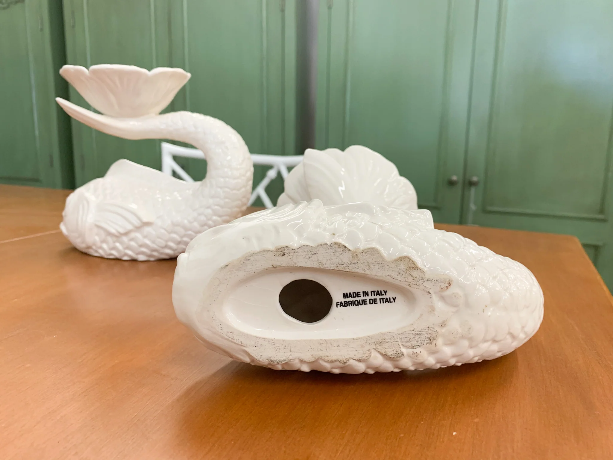 Pair of Koi Fish Candle Holders - Image 3