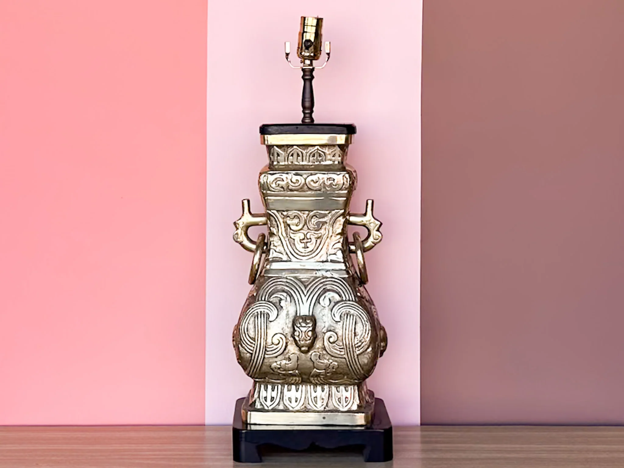 High Shine Large Brass Urn Lamp