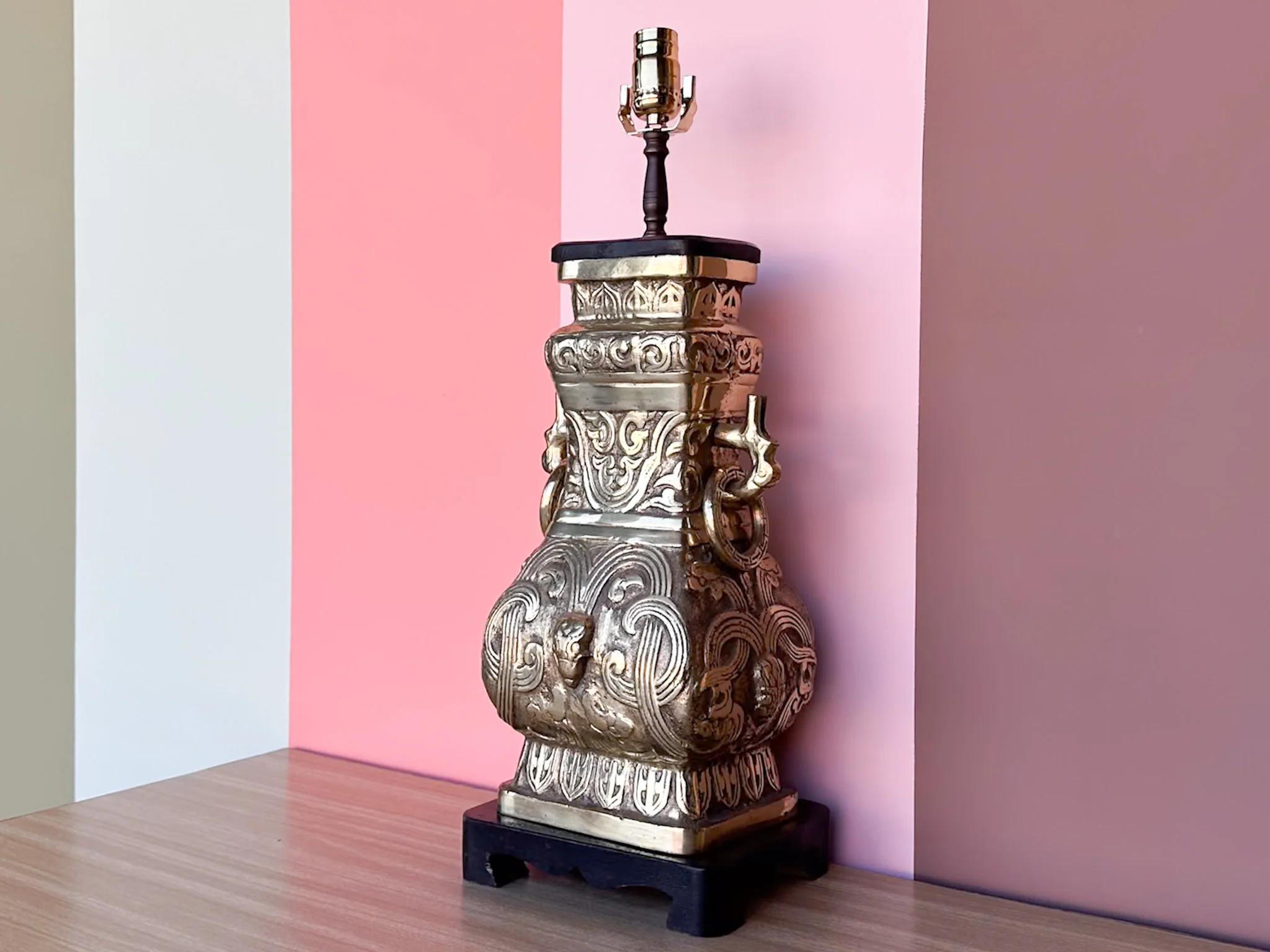High Shine Large Brass Urn Lamp - Image 2