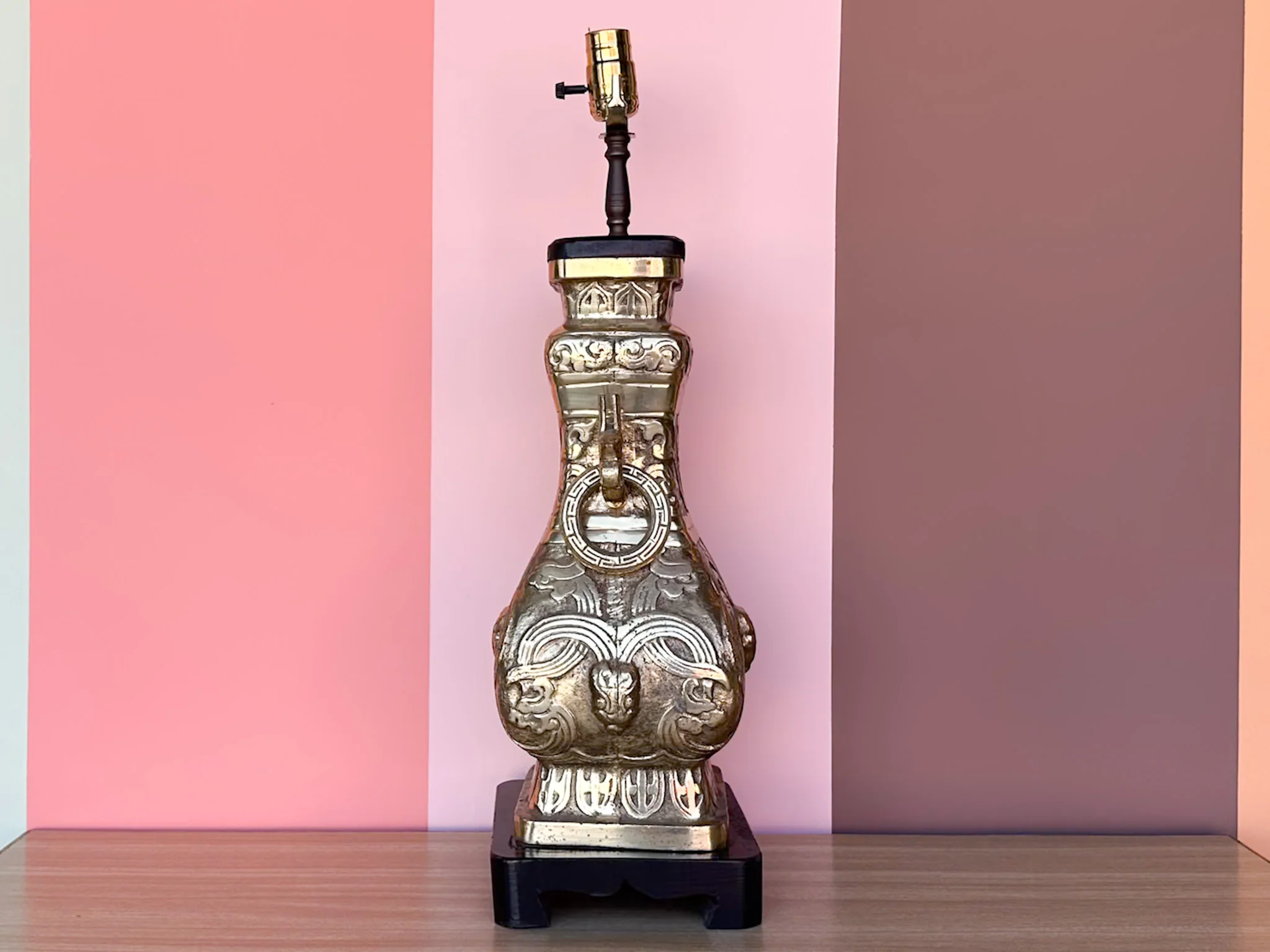 High Shine Large Brass Urn Lamp - Image 3