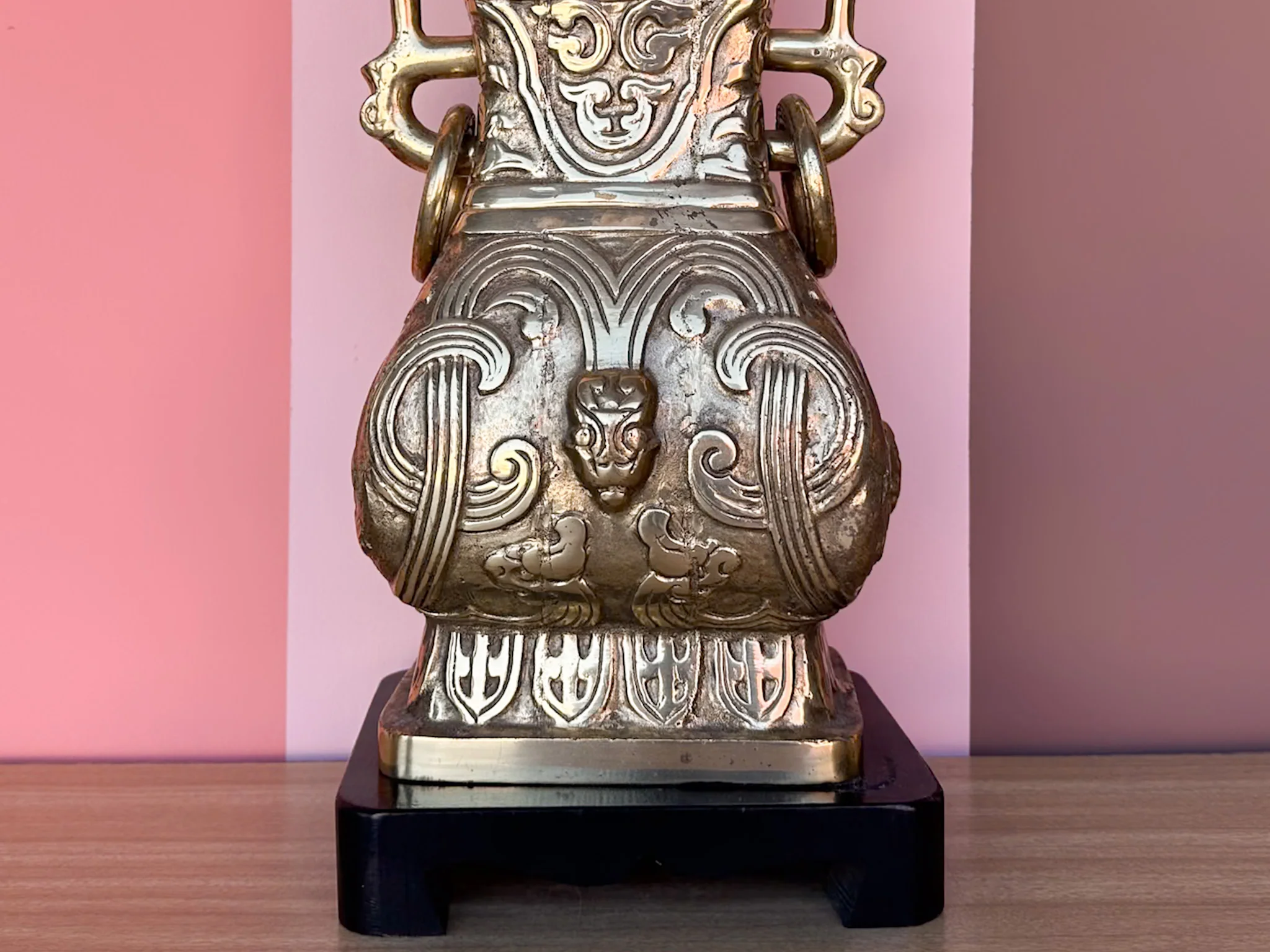 High Shine Large Brass Urn Lamp - Image 5