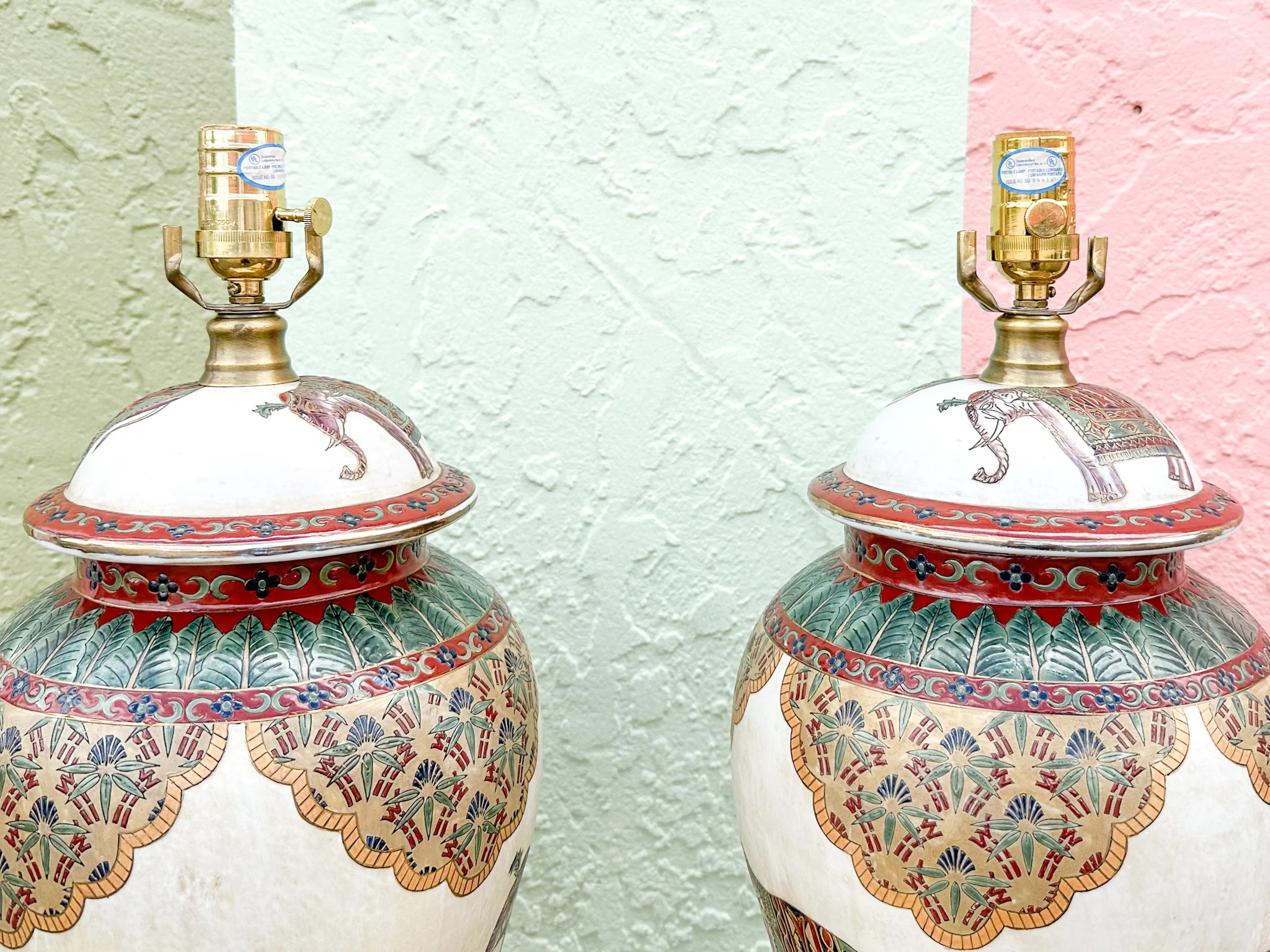 Pair of Elephant Ginger Jar Lamps - Image 2