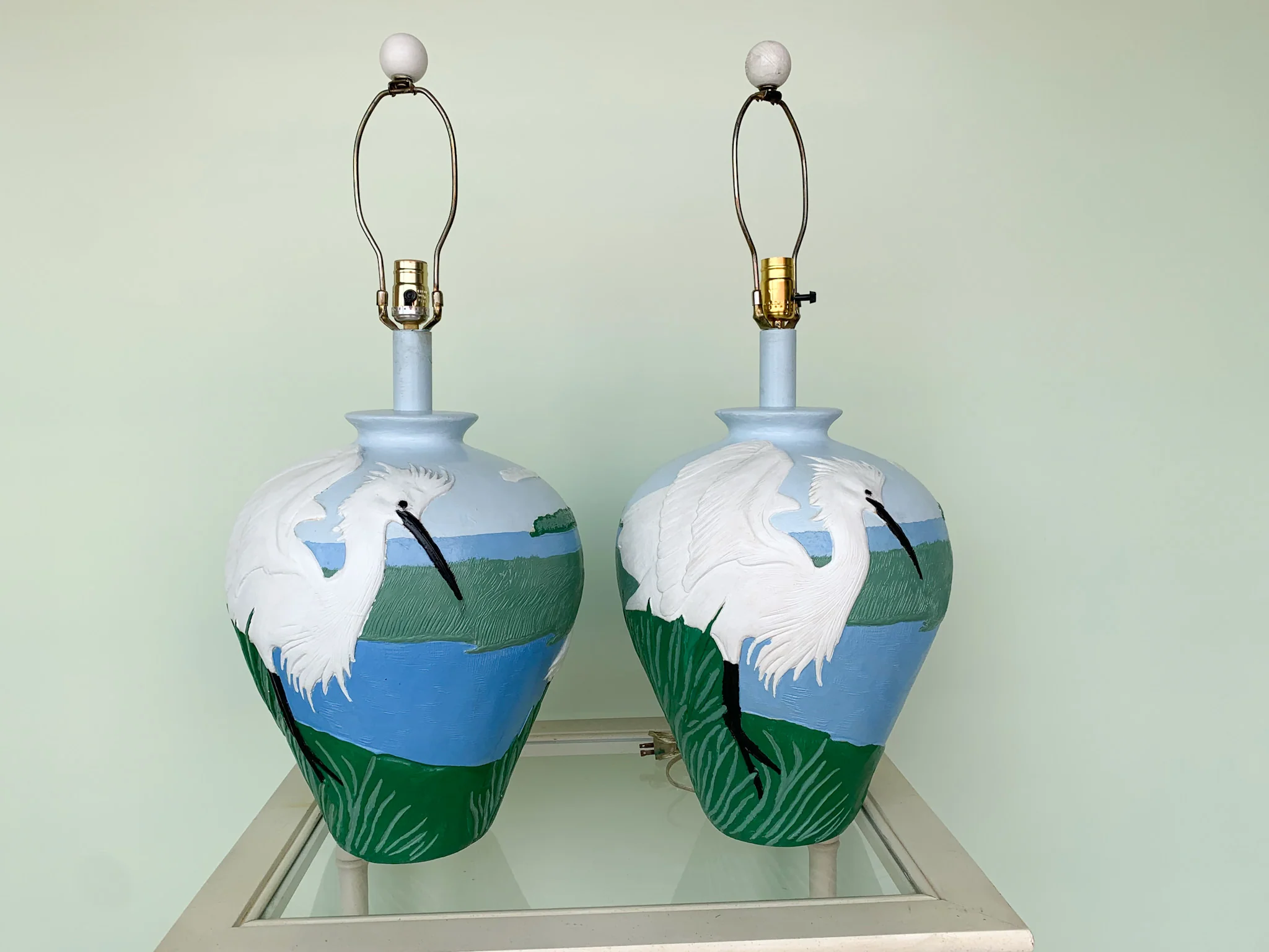 Pair of Large Heron Lamps - Image 7