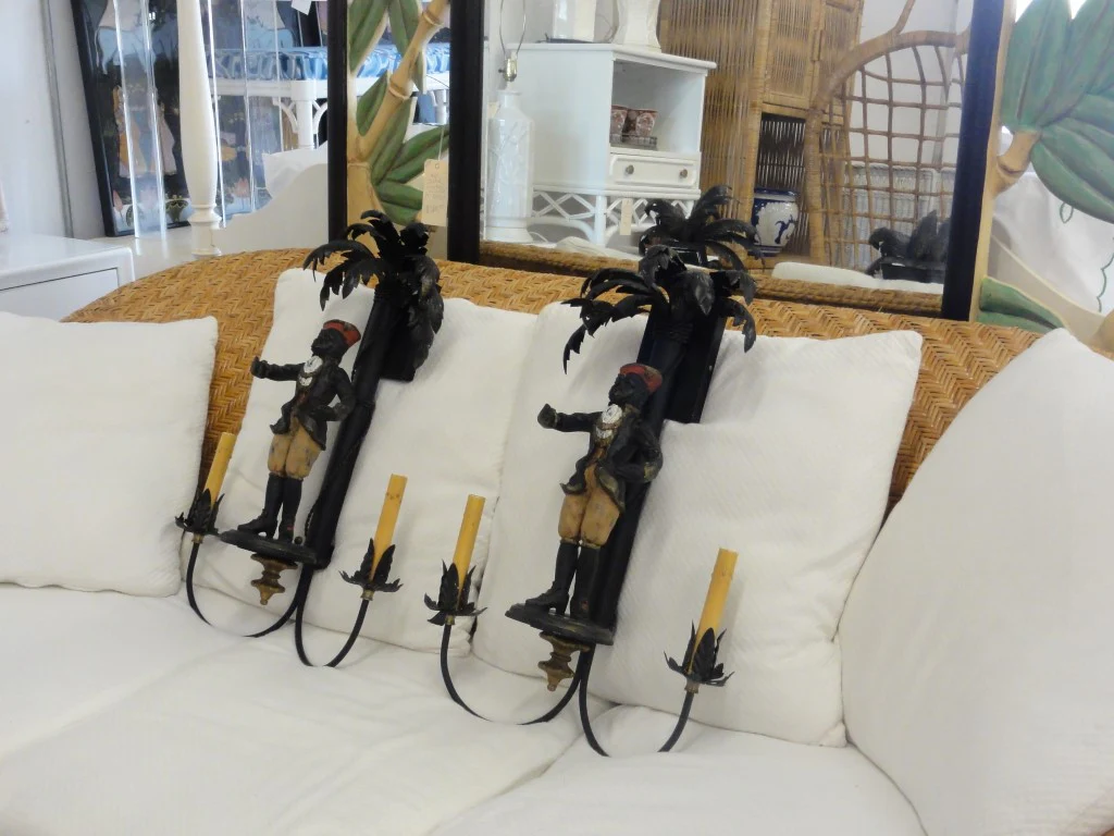 Pair of Large Palm Monkey Sconces - Image 2