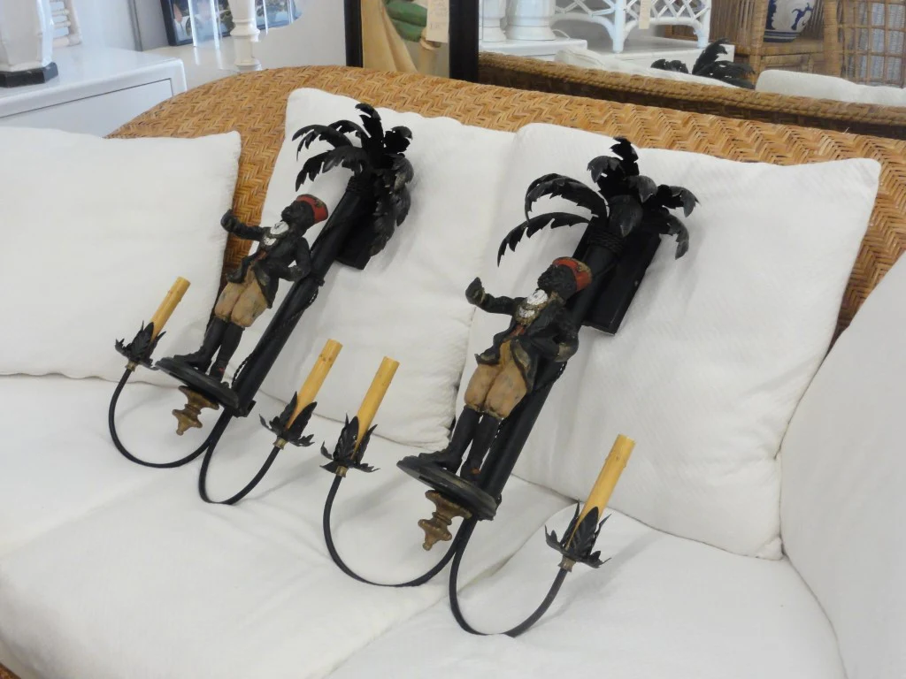 Pair of Large Palm Monkey Sconces - Image 3