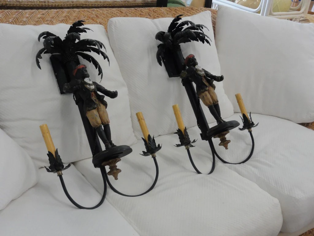 Pair of Large Palm Monkey Sconces - Image 4
