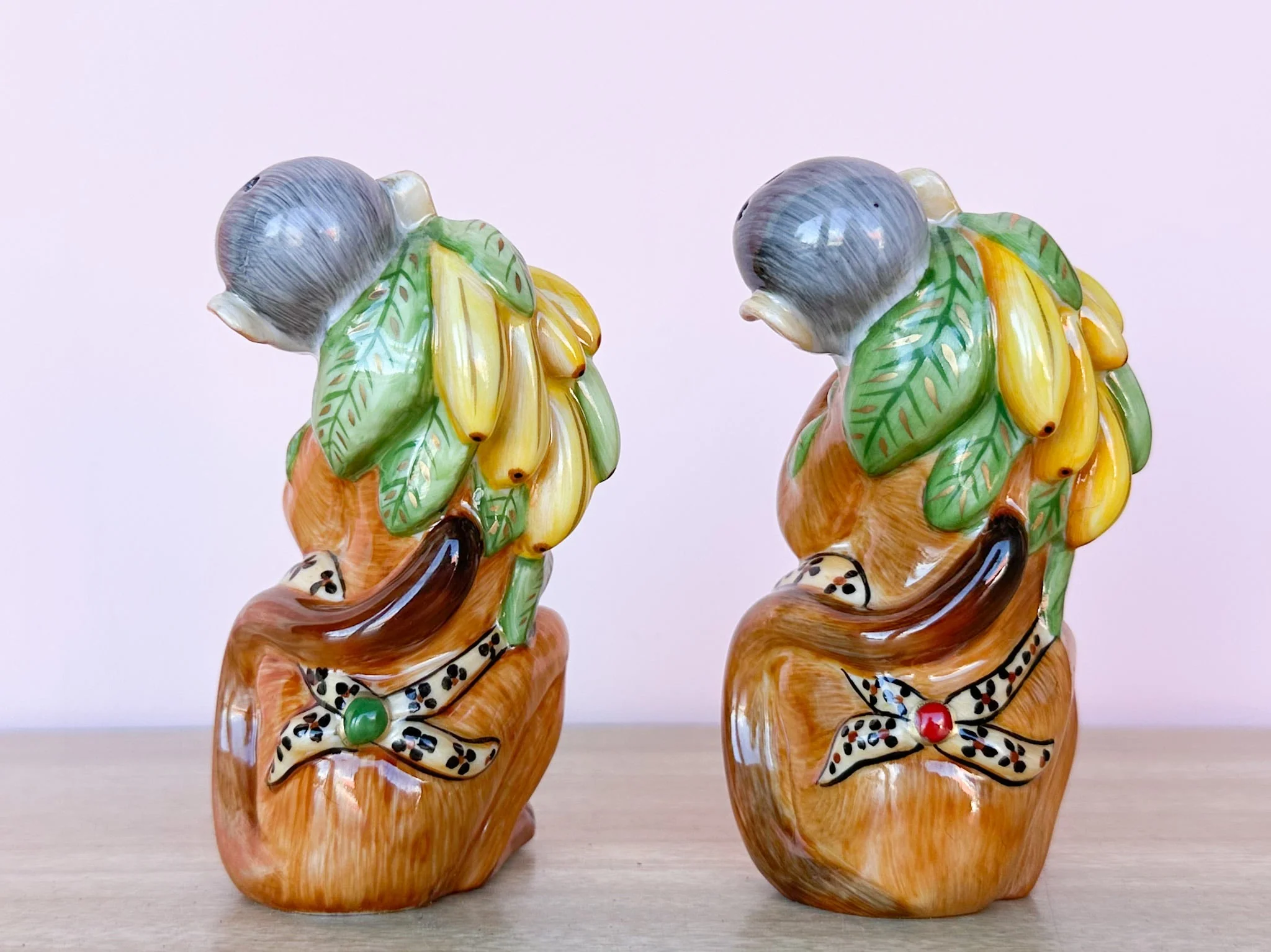 Pair of Lynn Chase Monkey Salt and Pepper Set - Image 4