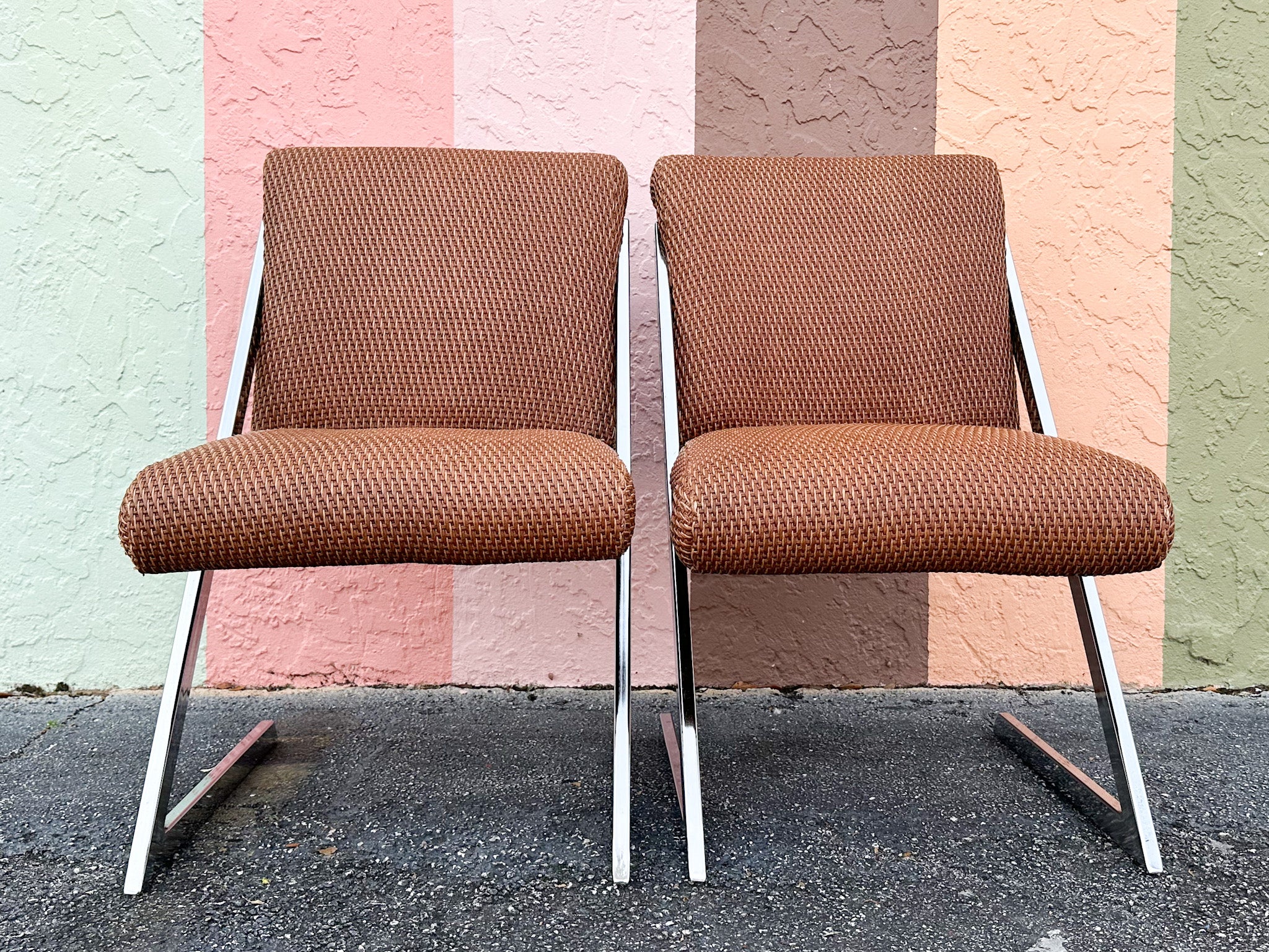 Pair of MCM Chrome Side Chairs - Image 13