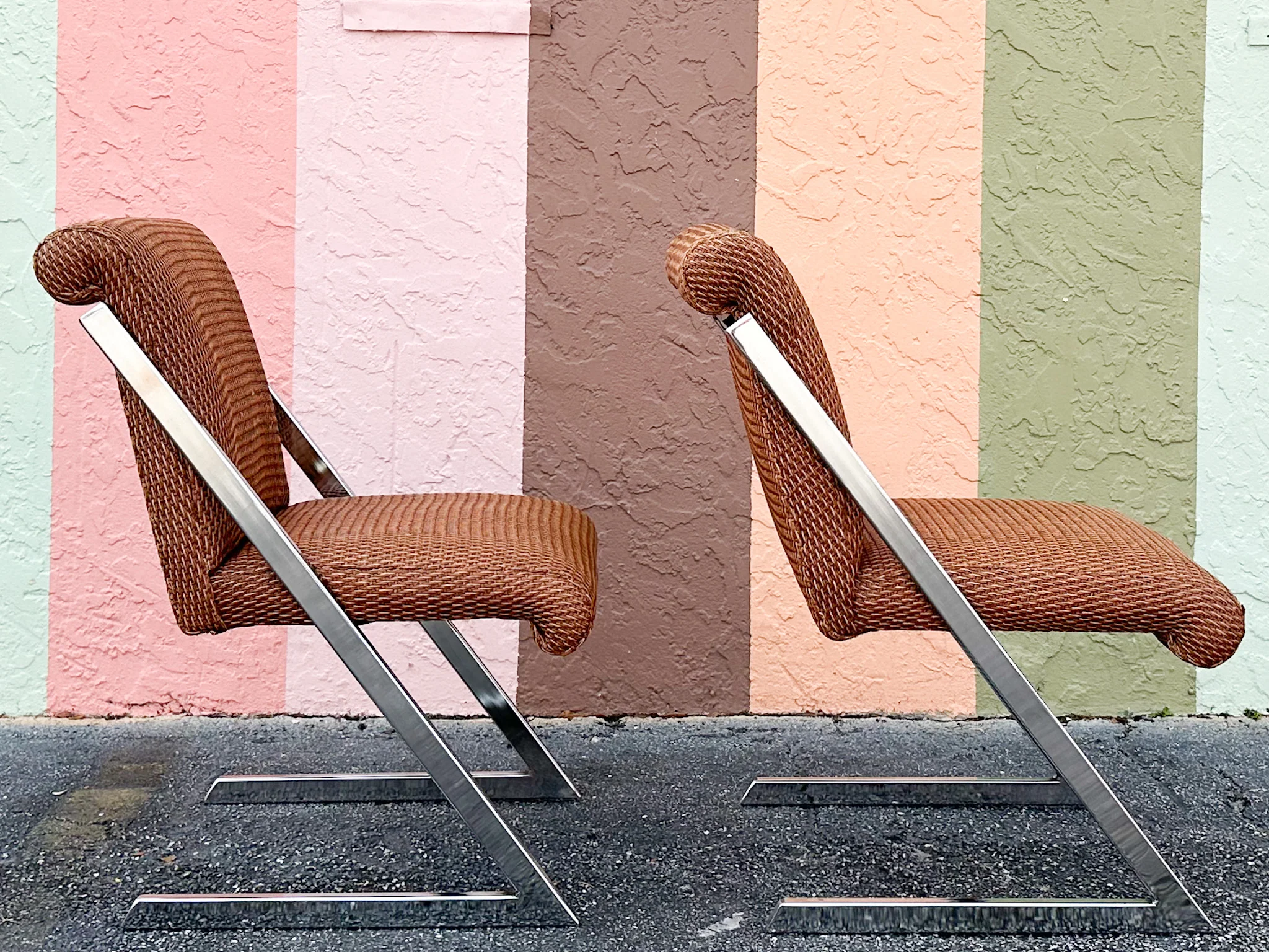 Pair of MCM Chrome Side Chairs - Image 3