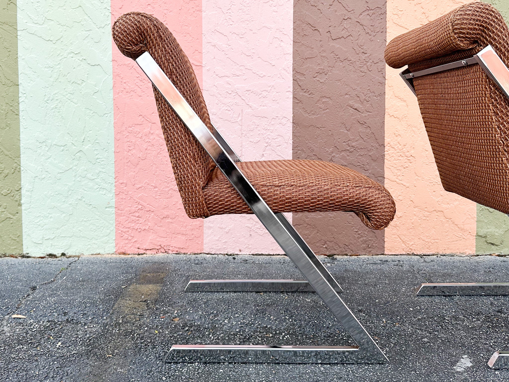 Pair of MCM Chrome Side Chairs - Image 4