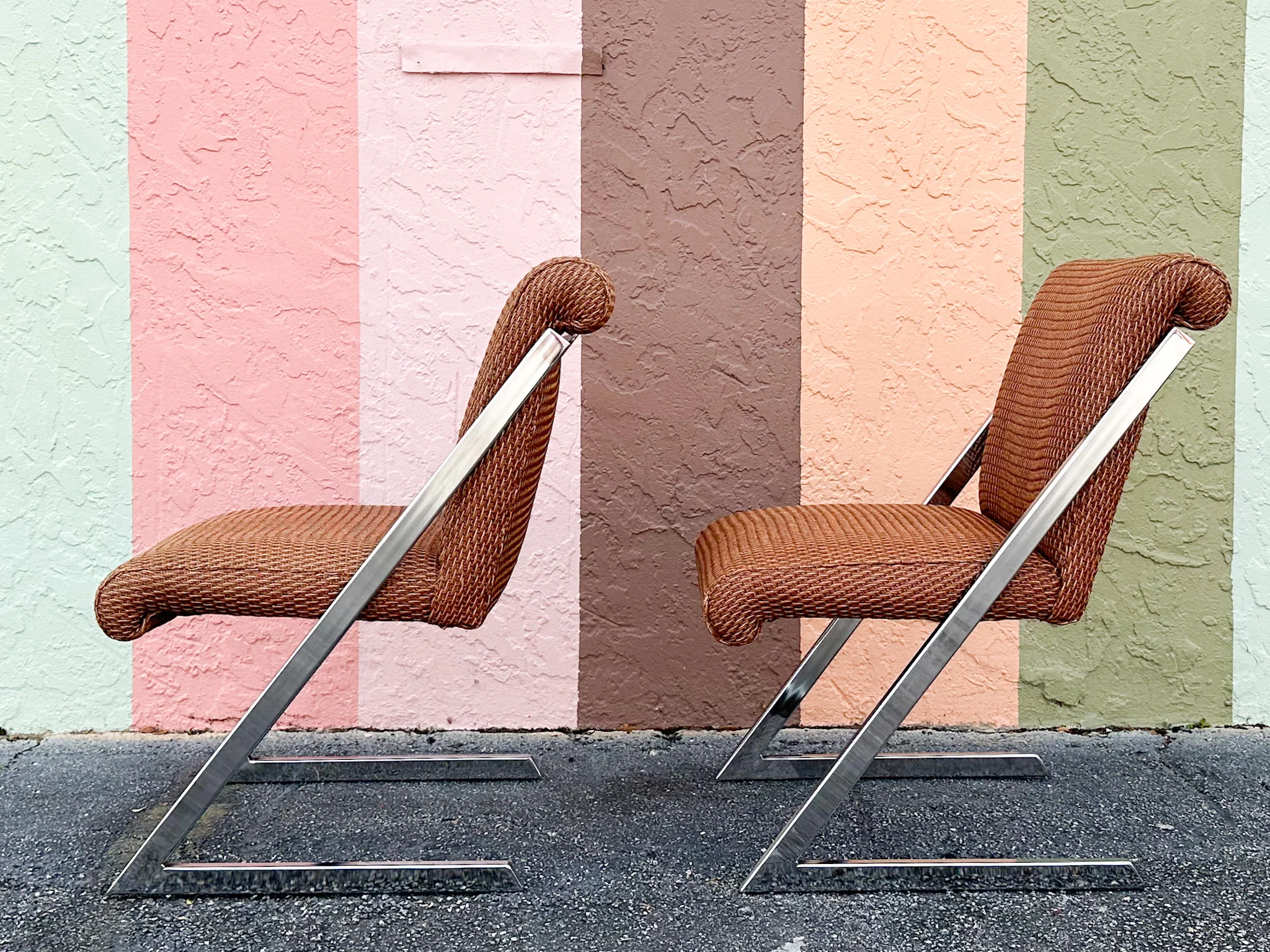Pair of MCM Chrome Side Chairs - Image 9