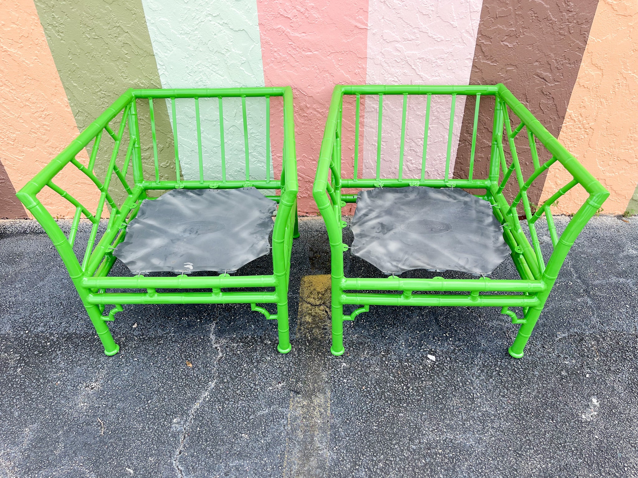 Pair of Meadowcraft Faux Bamboo Chairs - Image 2