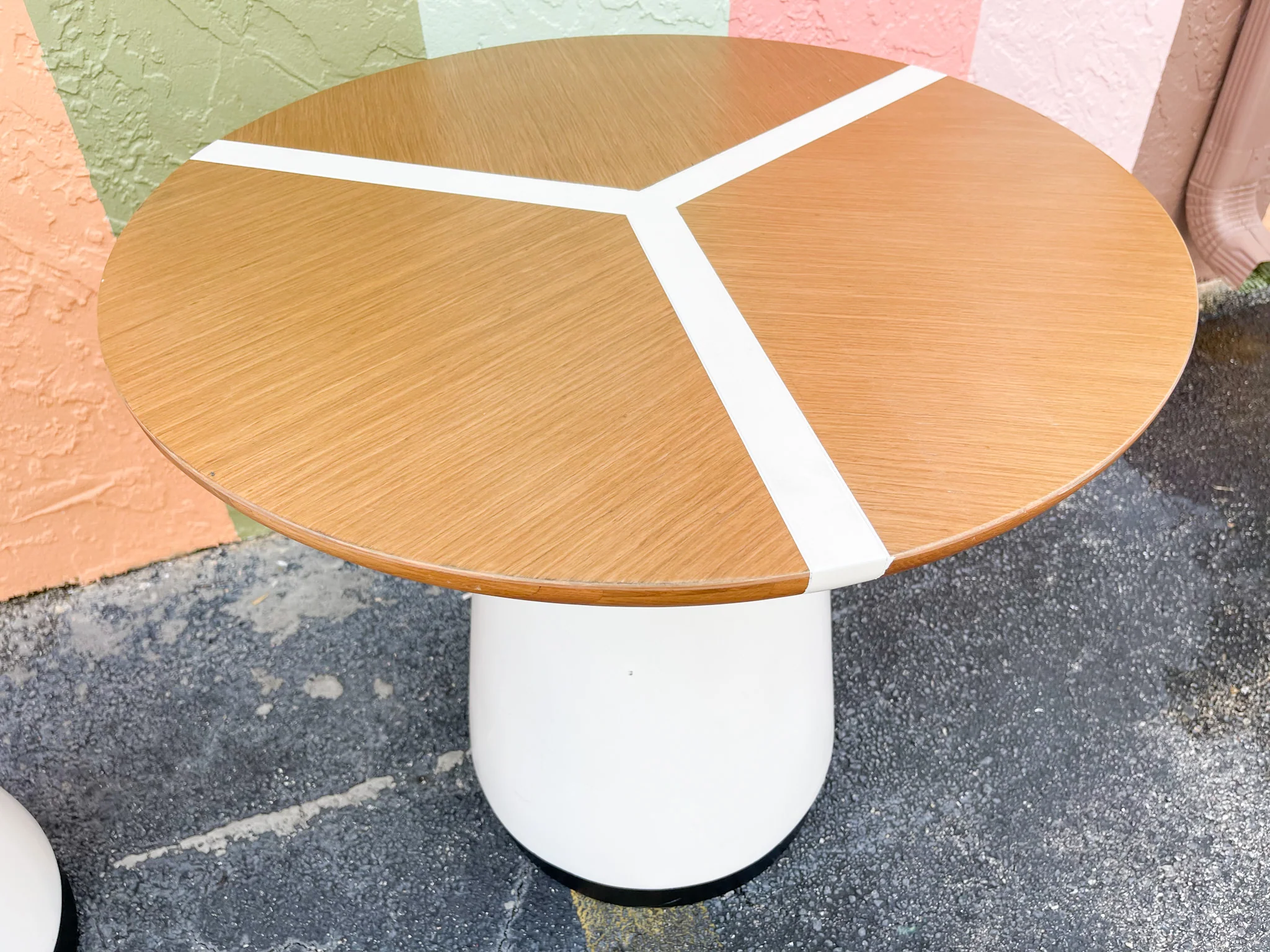 Pair of Modern Peace Sign Tables - Image 2