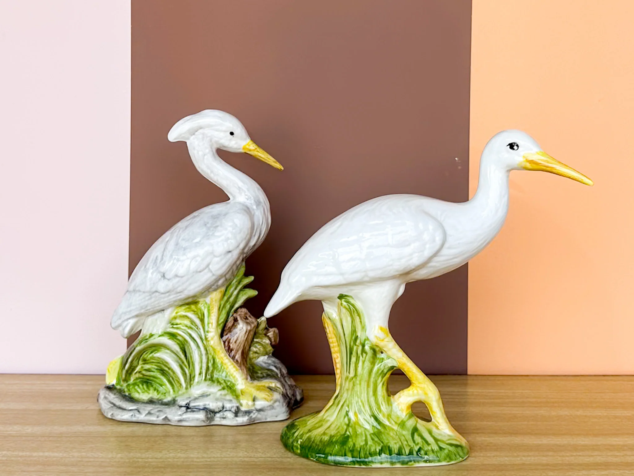 Pair of Old Florida Ceramic Egrets - Image 10